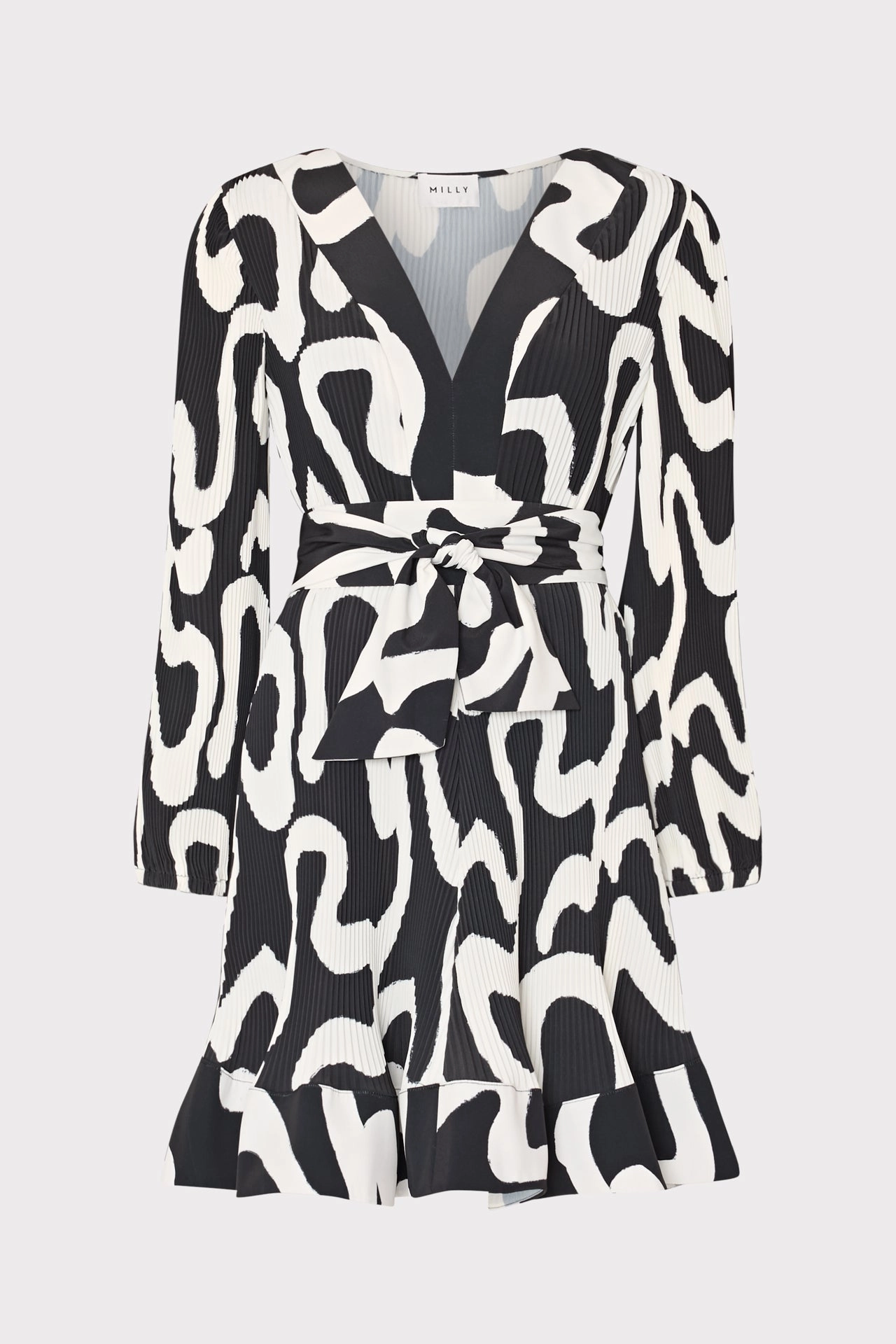 Liv Ink Swirl Pleated Dress Skin Hug