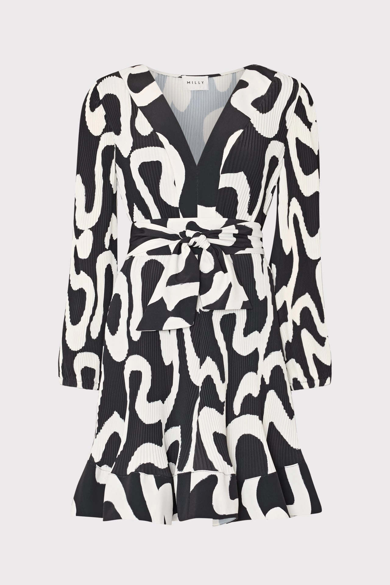 Liv Ink Swirl Pleated Dress Subtle Comfort Sleeve Light