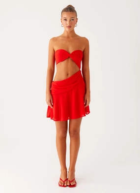 Marbella Mini Dress - Red hypoallergenic Elegant Layers