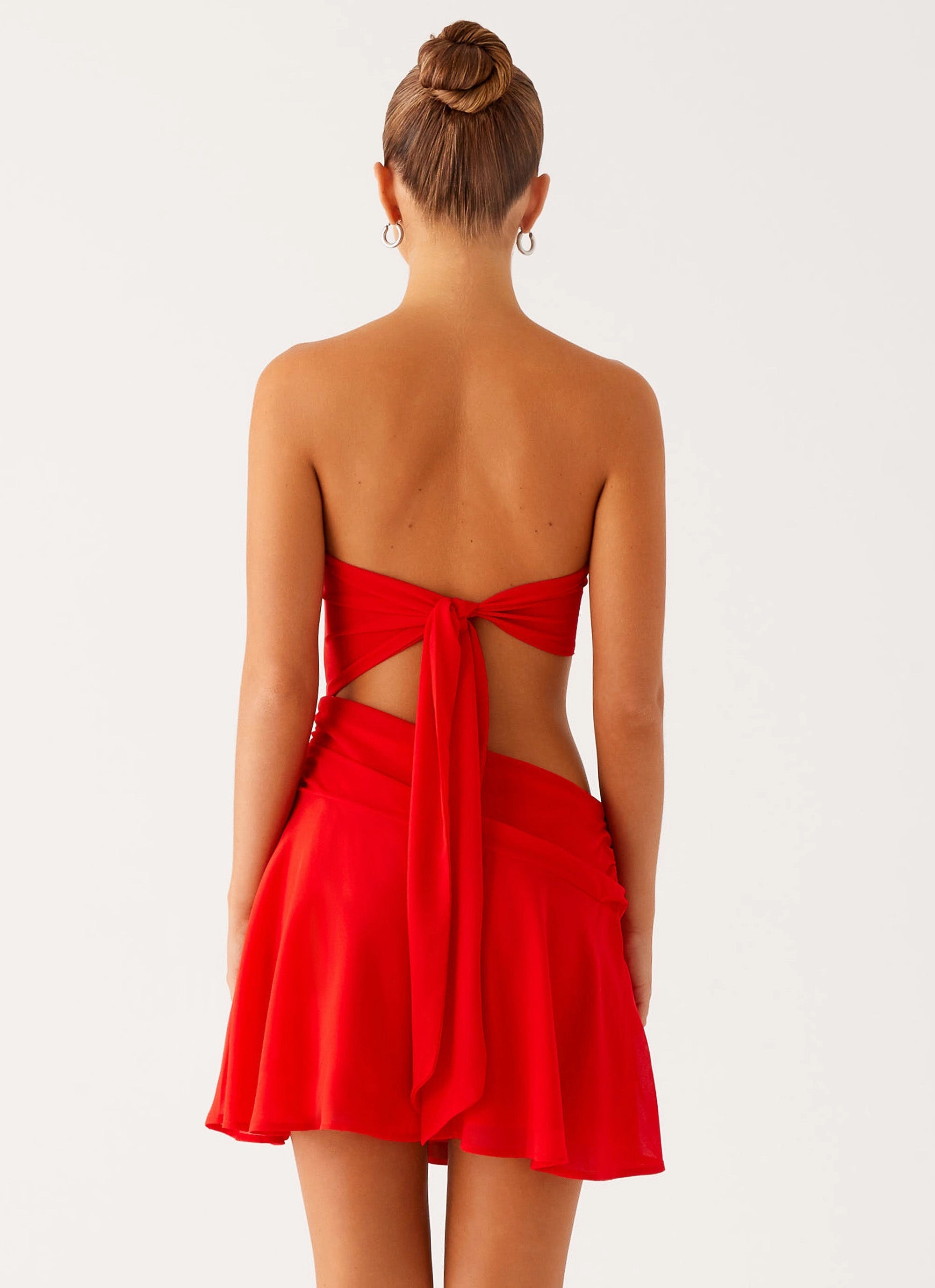 Marbella Mini Dress - Red Soft Composition Relaxed Style Wear