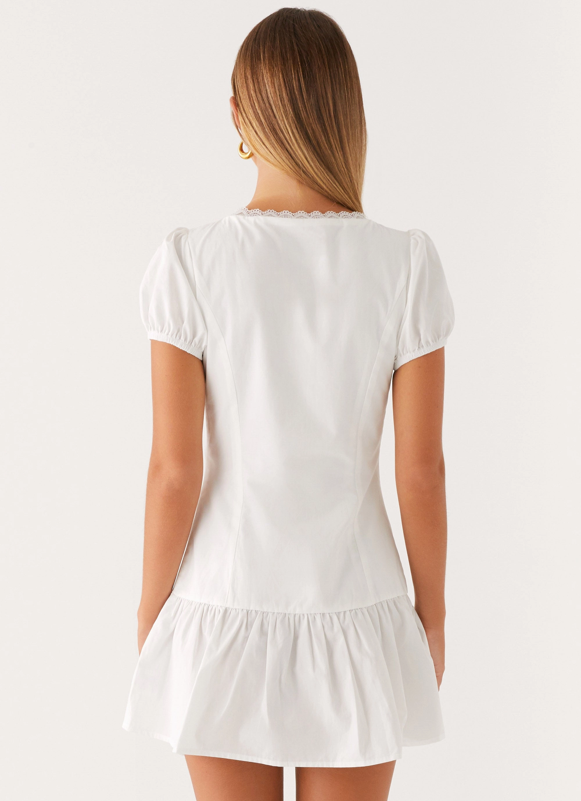 Soft Touch Day Wear Simply Yours Mini Dress - White