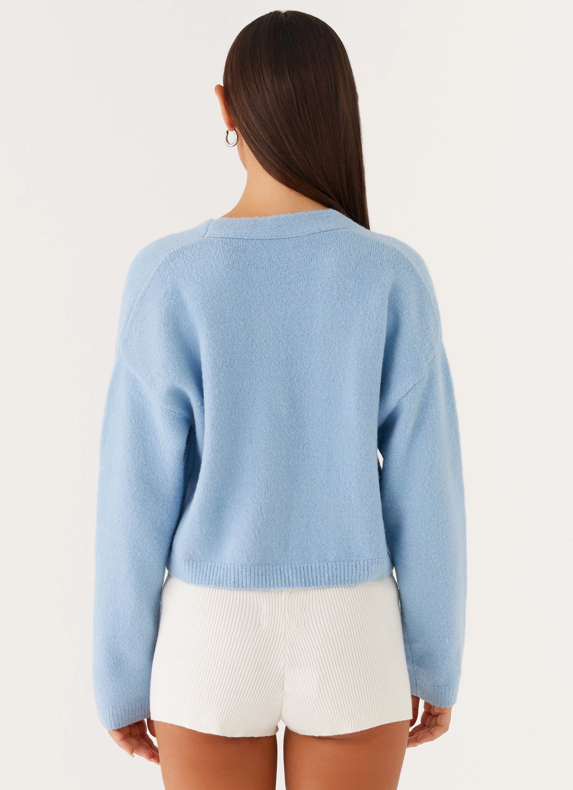 Lenka Oversized Cardigan - Blue Non Bulky Insulation Tech Fit For Travel