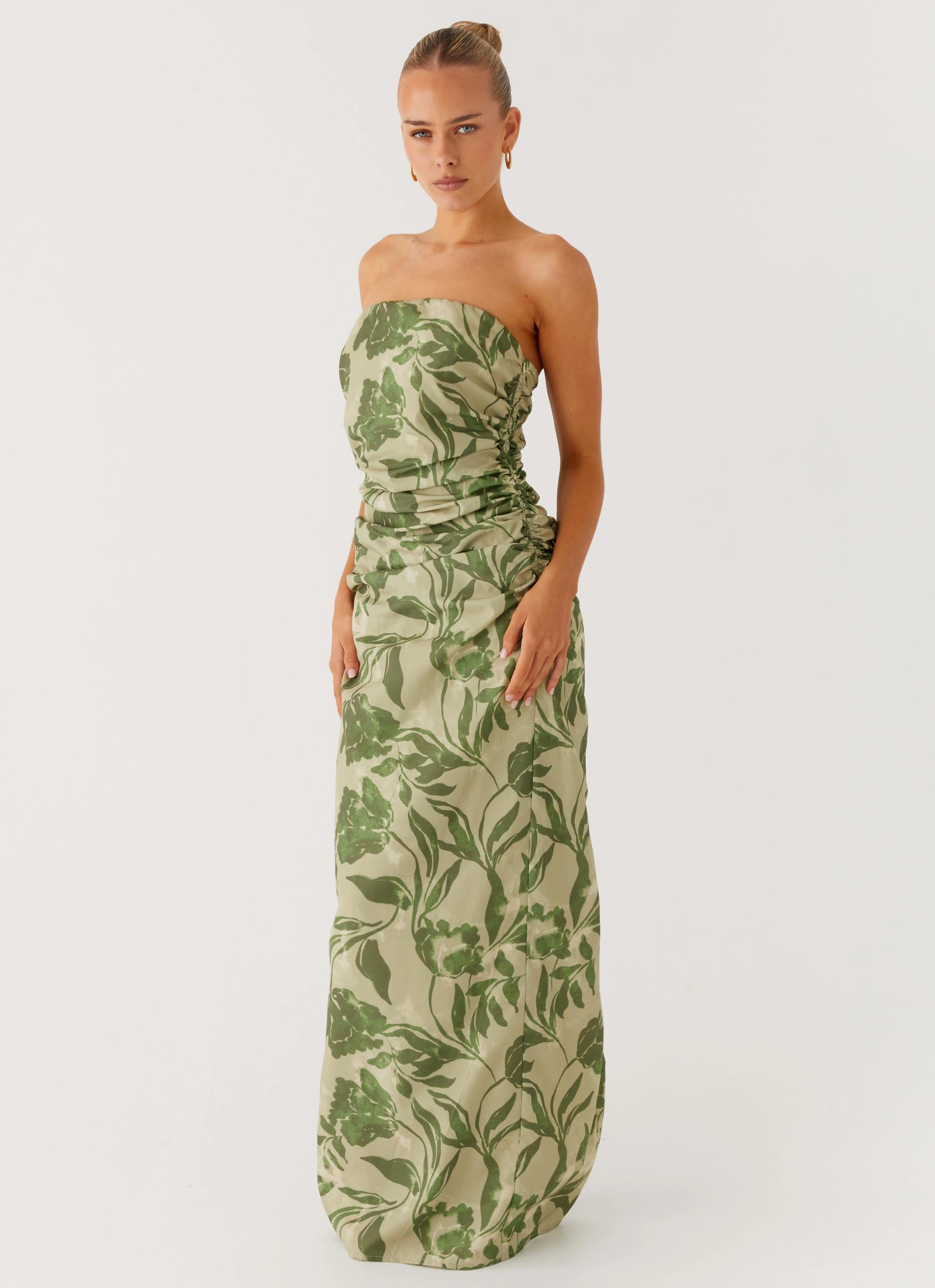 Sirrah Maxi Dress - Jade Fern knee-length
