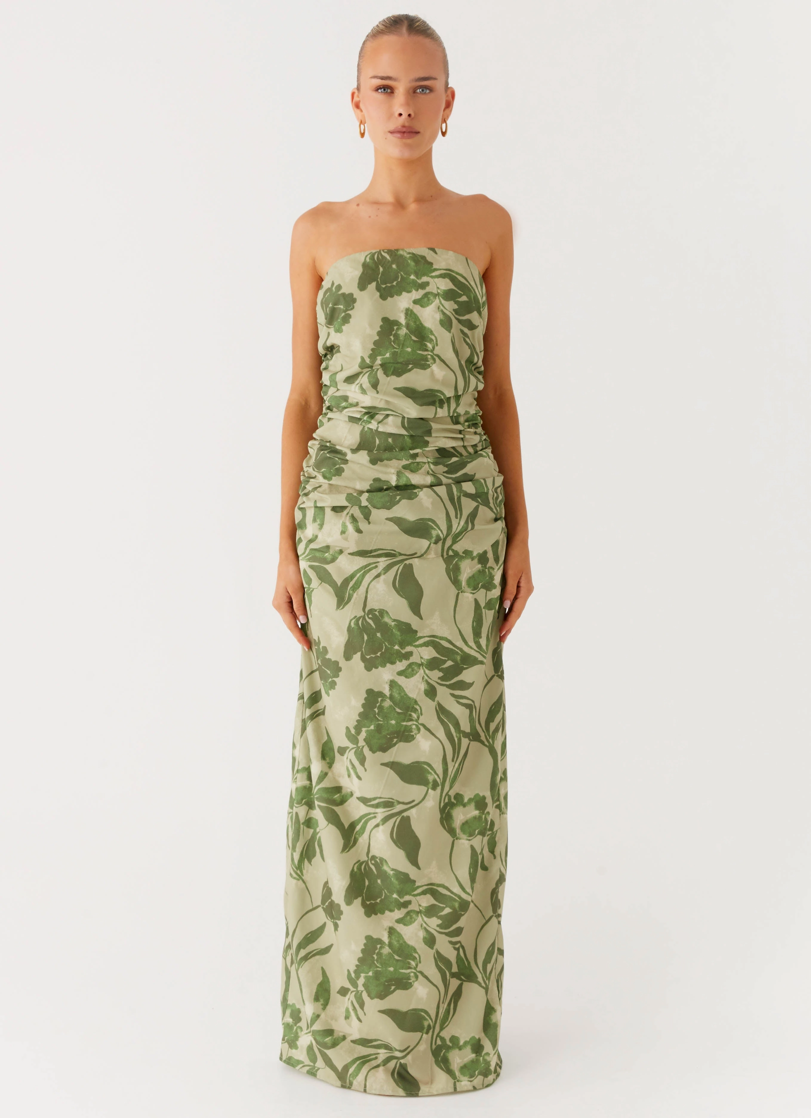 Sirrah Maxi Dress - Jade Fern Minimalist Design Light Elegance