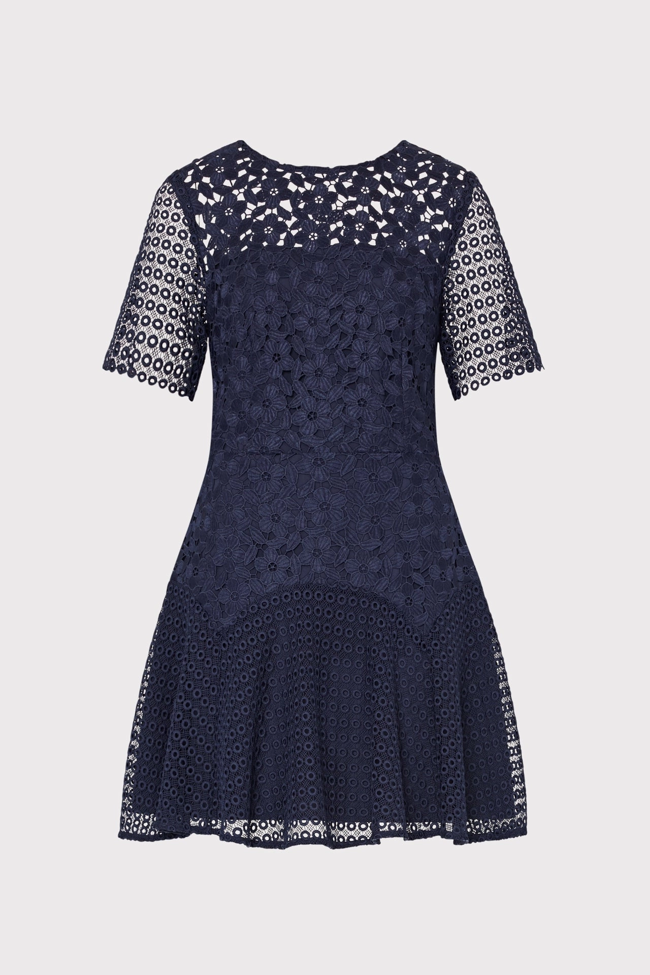 Lana Floral Geo Combo Lace Mini Dress Trendy Piece Soft Air