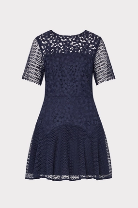 Lana Floral Geo Combo Lace Mini Dress Spring-Season Smooth Motion