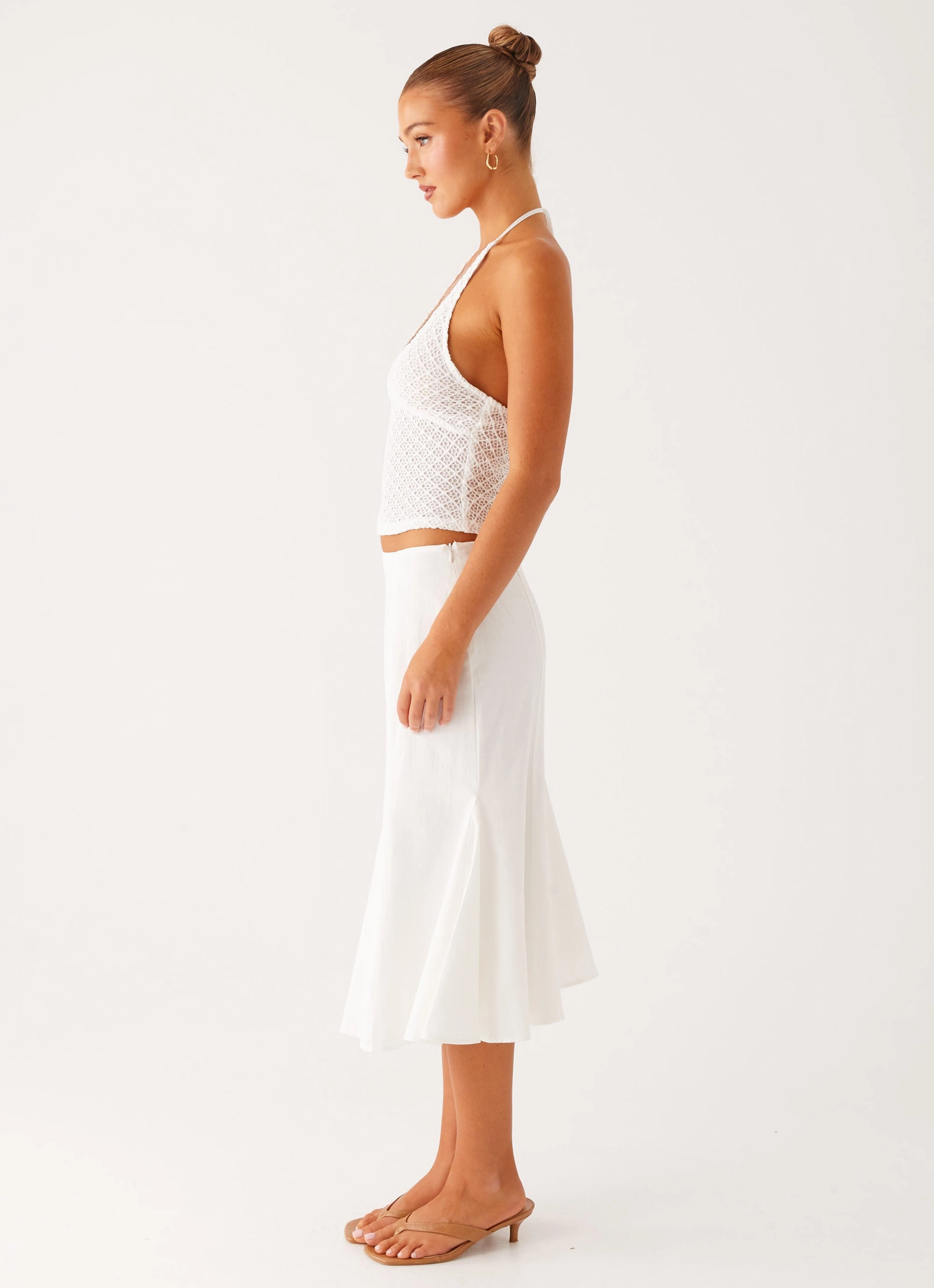 Olive Midi Skirt - Ivory Functional Fashion