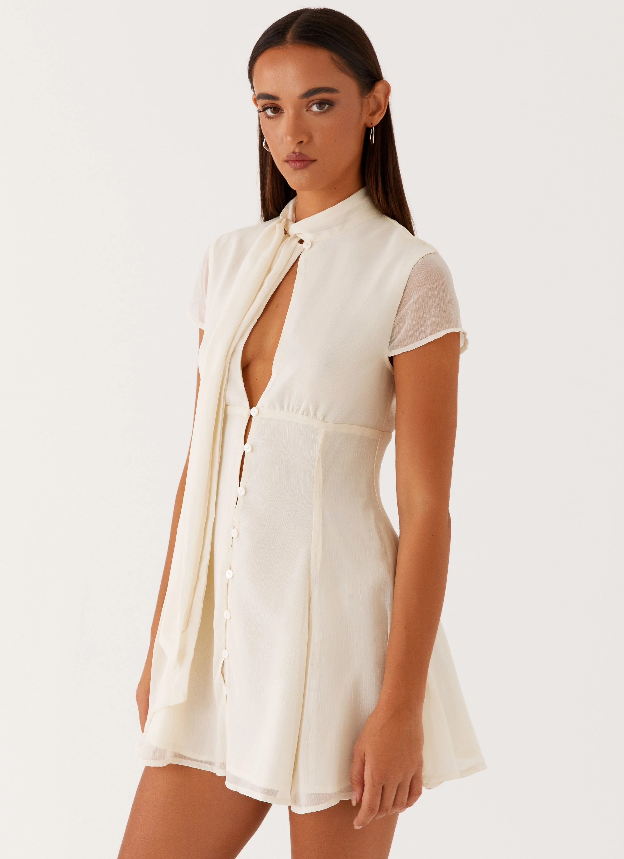 Chic Tones Karling Mini Dress - Ivory