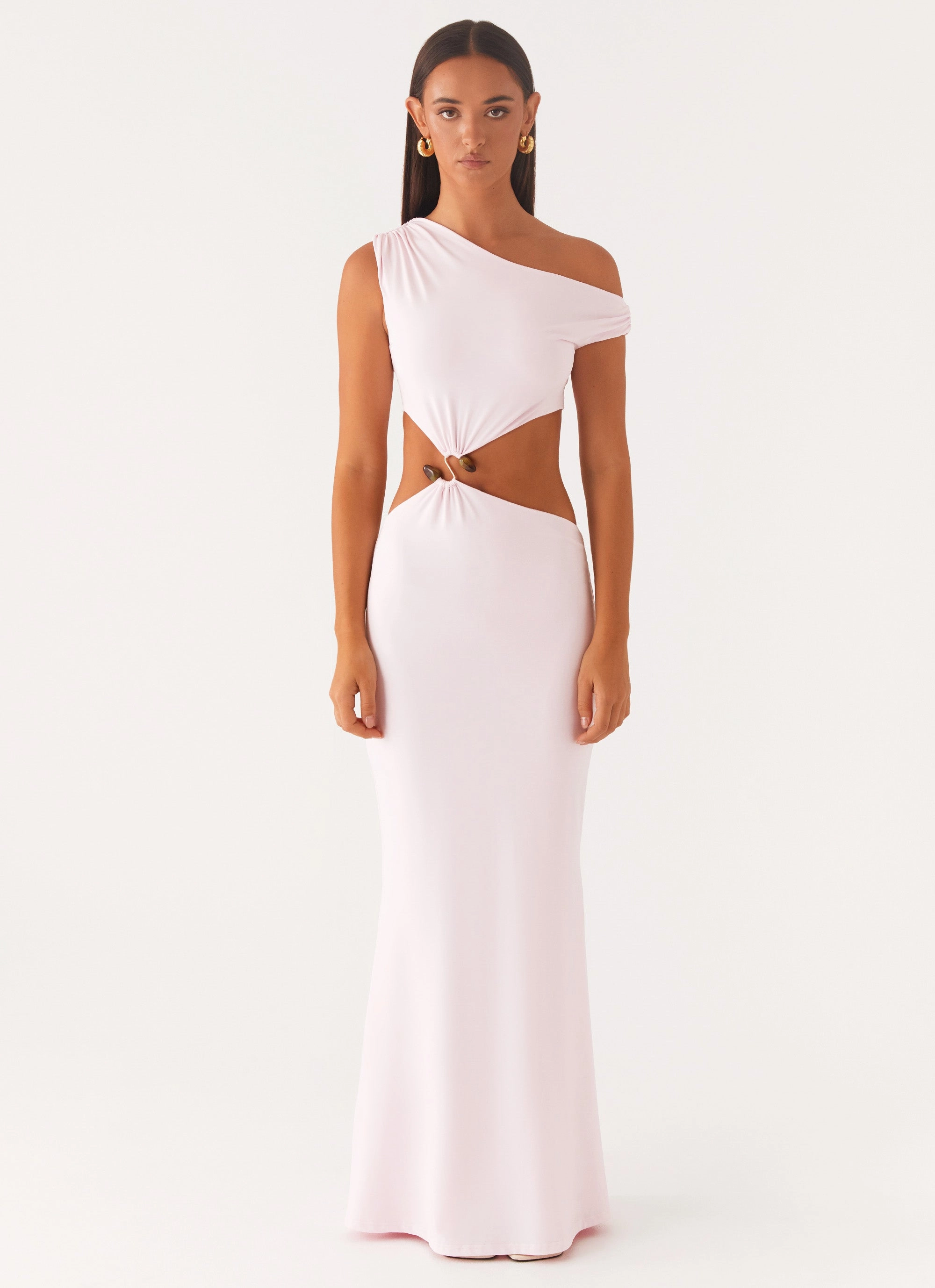 Veronica Maxi Dress - Pink Edgy Layers Street-Style