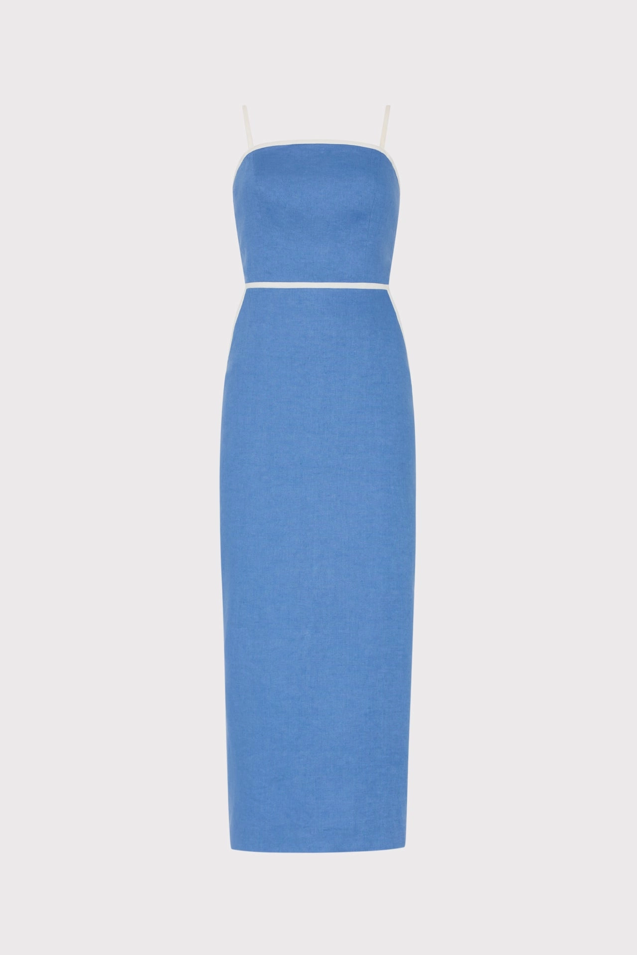 Amara Linen Contrast Midi Dress Lace Ease