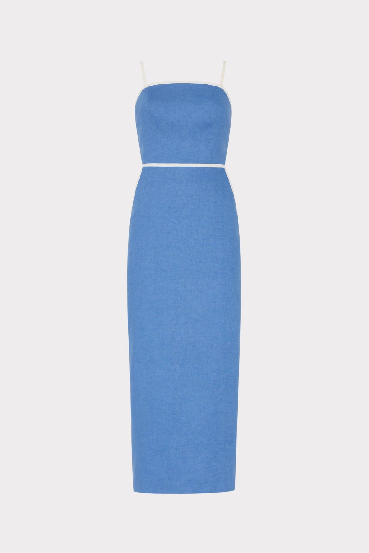 Boxy-Style Flattering Design Wear Amara Linen Contrast Midi Dress