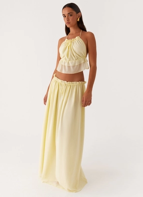 Urban Pulse Performance Wear Zaya Maxi Skirt - Yellow