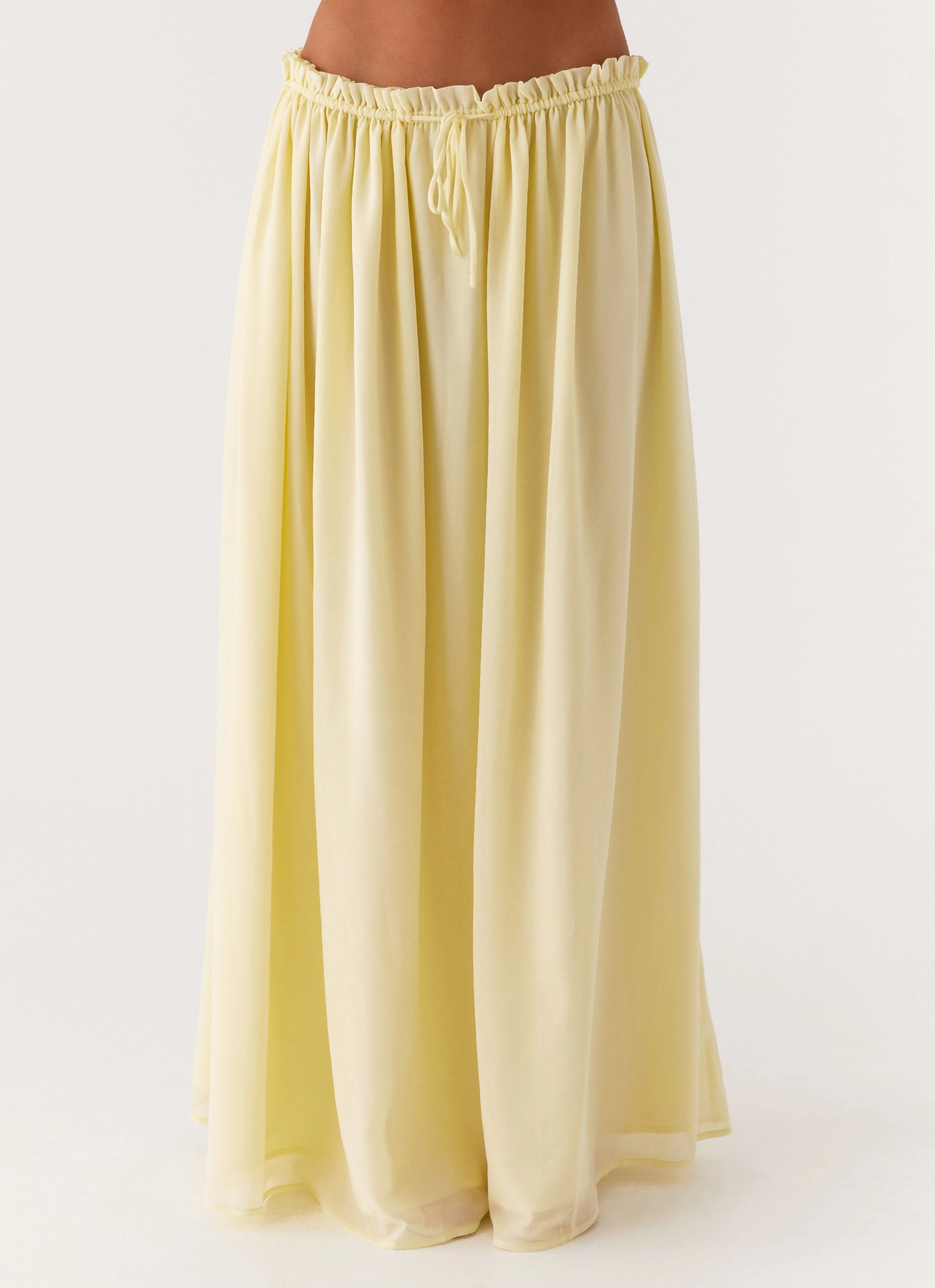 Zaya Maxi Skirt - Yellow natural fiber Soft Outfit