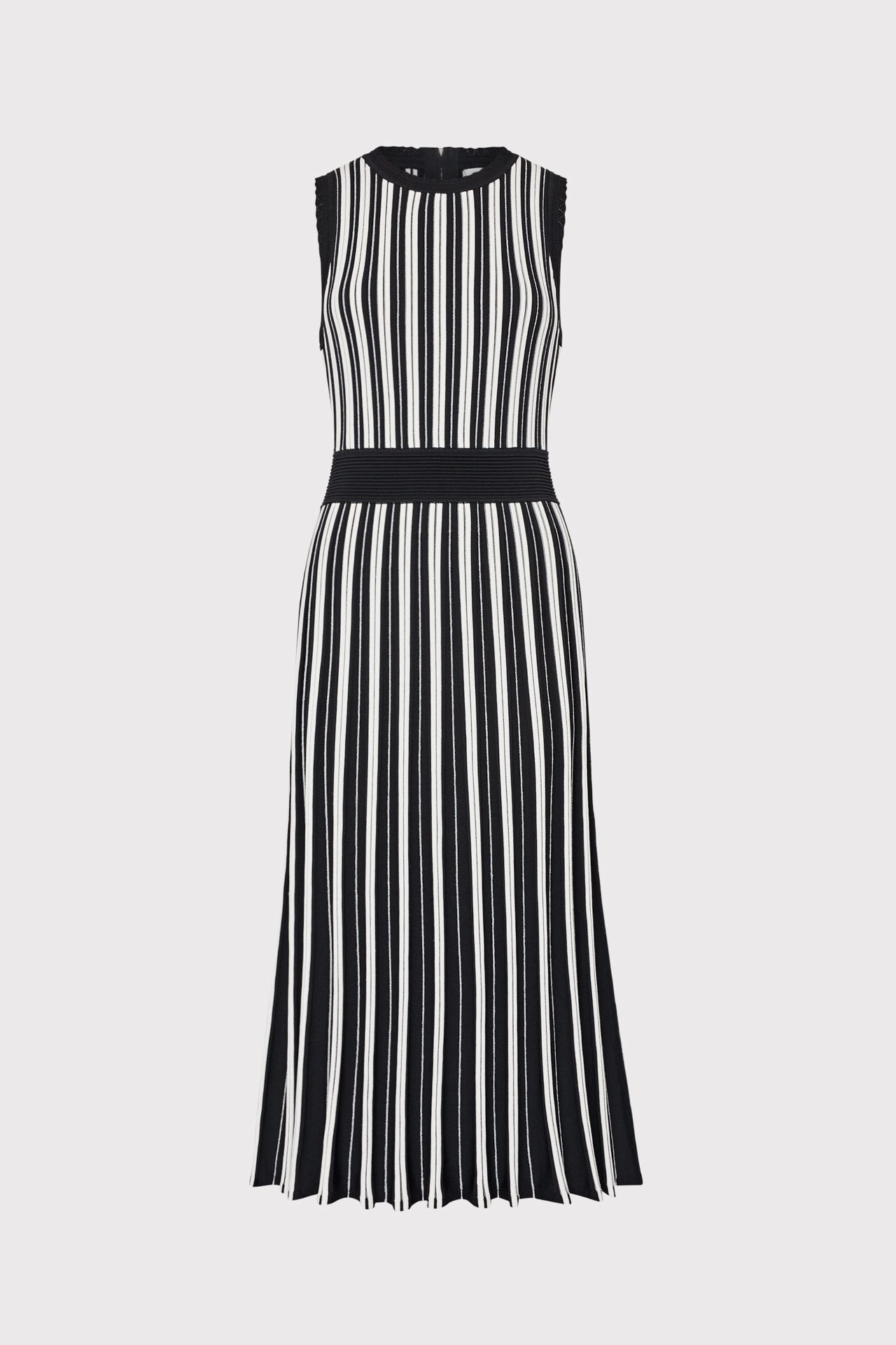 Sleeveless Pleated Midi Dress Luxurious Feel Cool Shape