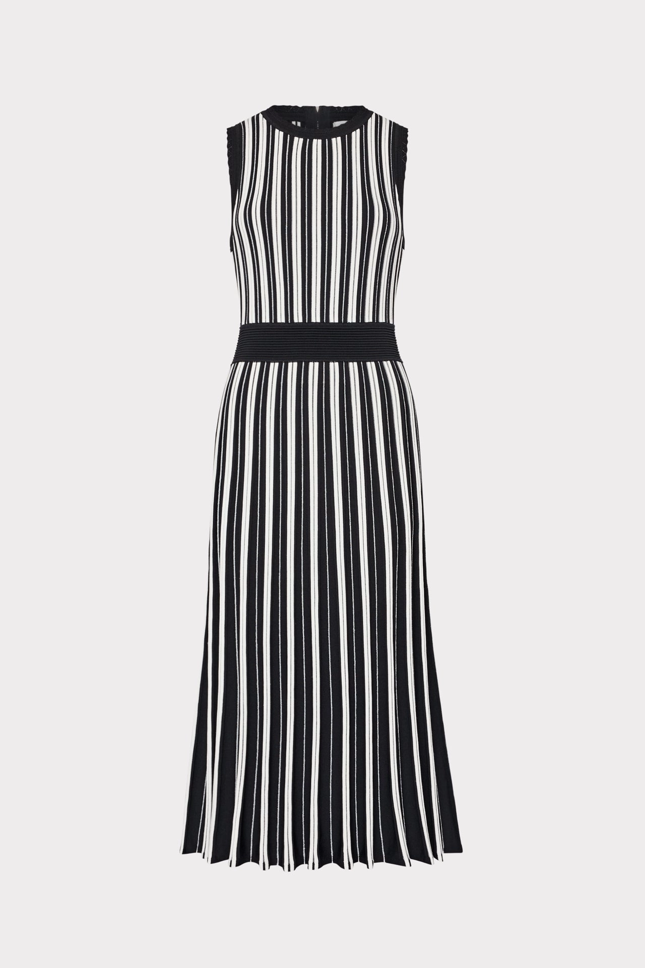 Sleeveless Pleated Midi Dress Glam Feel Wrap-Style