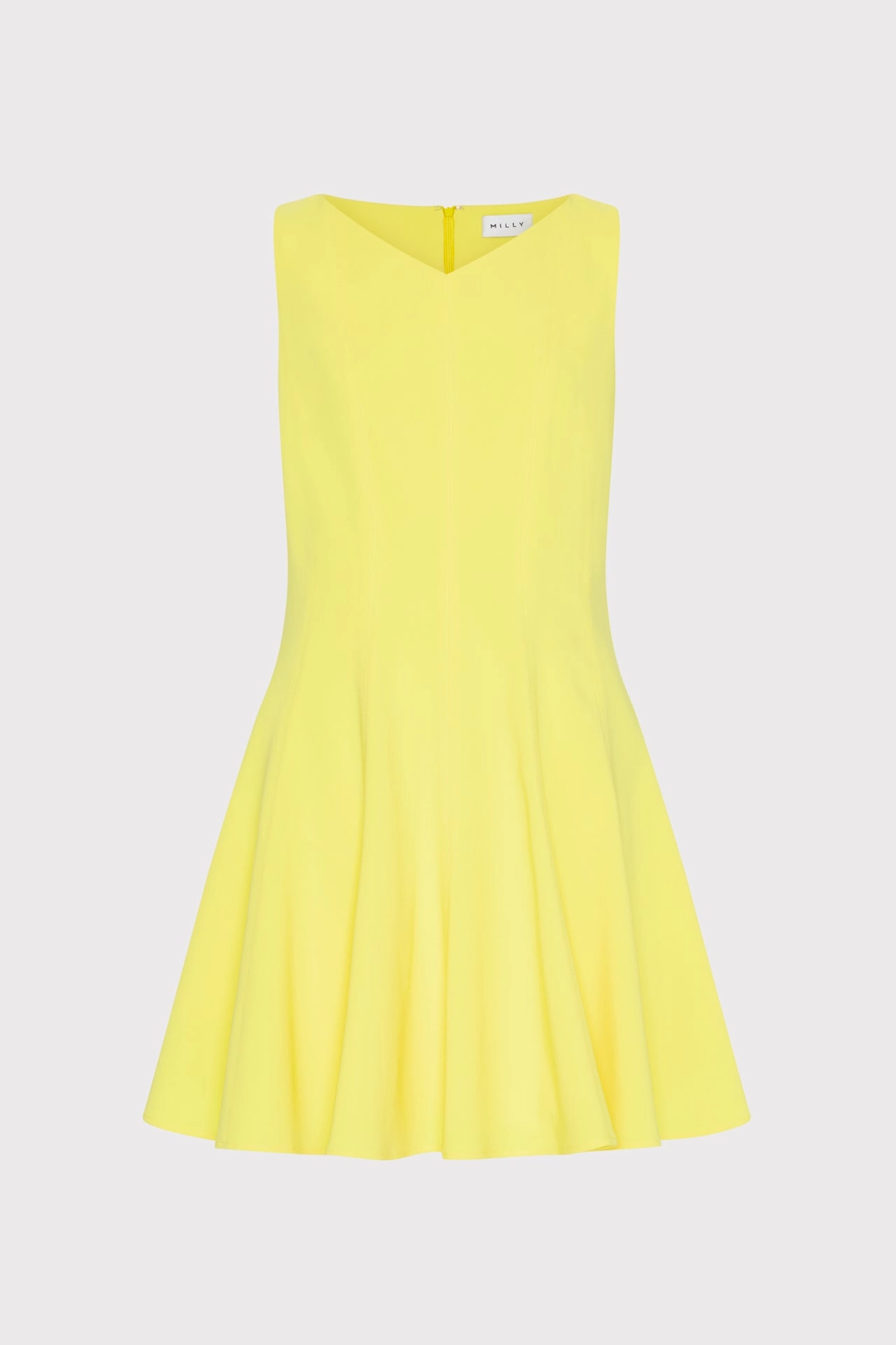 Sleeveless Stretch Cady Fit And Flare Dress Sustainable-Lining