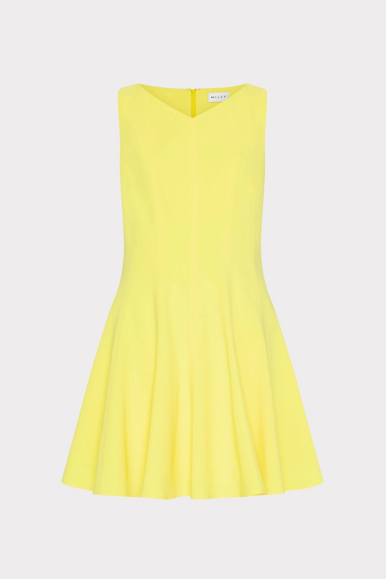 Layered Comfort Wear french chic Sleeveless Stretch Cady Fit And Flare Dress
