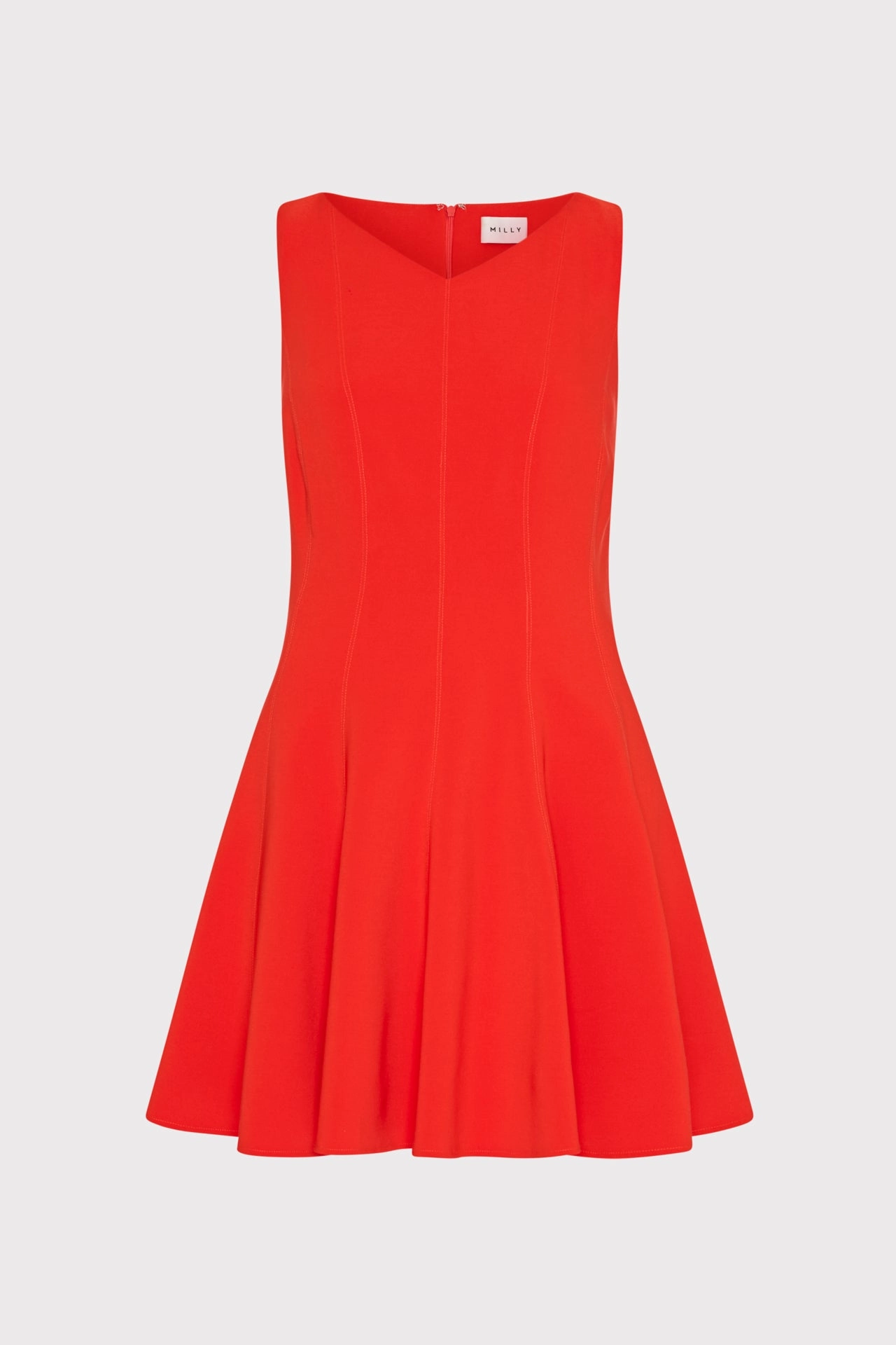 Modern Layering Sleeveless Stretch Cady Fit And Flare Dress