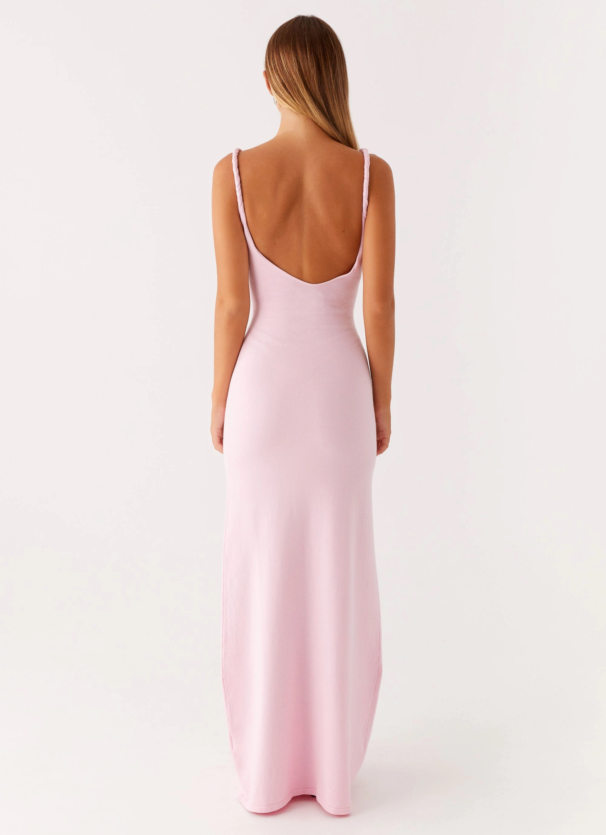 Anastasia Maxi Dress - Pink Pure Color