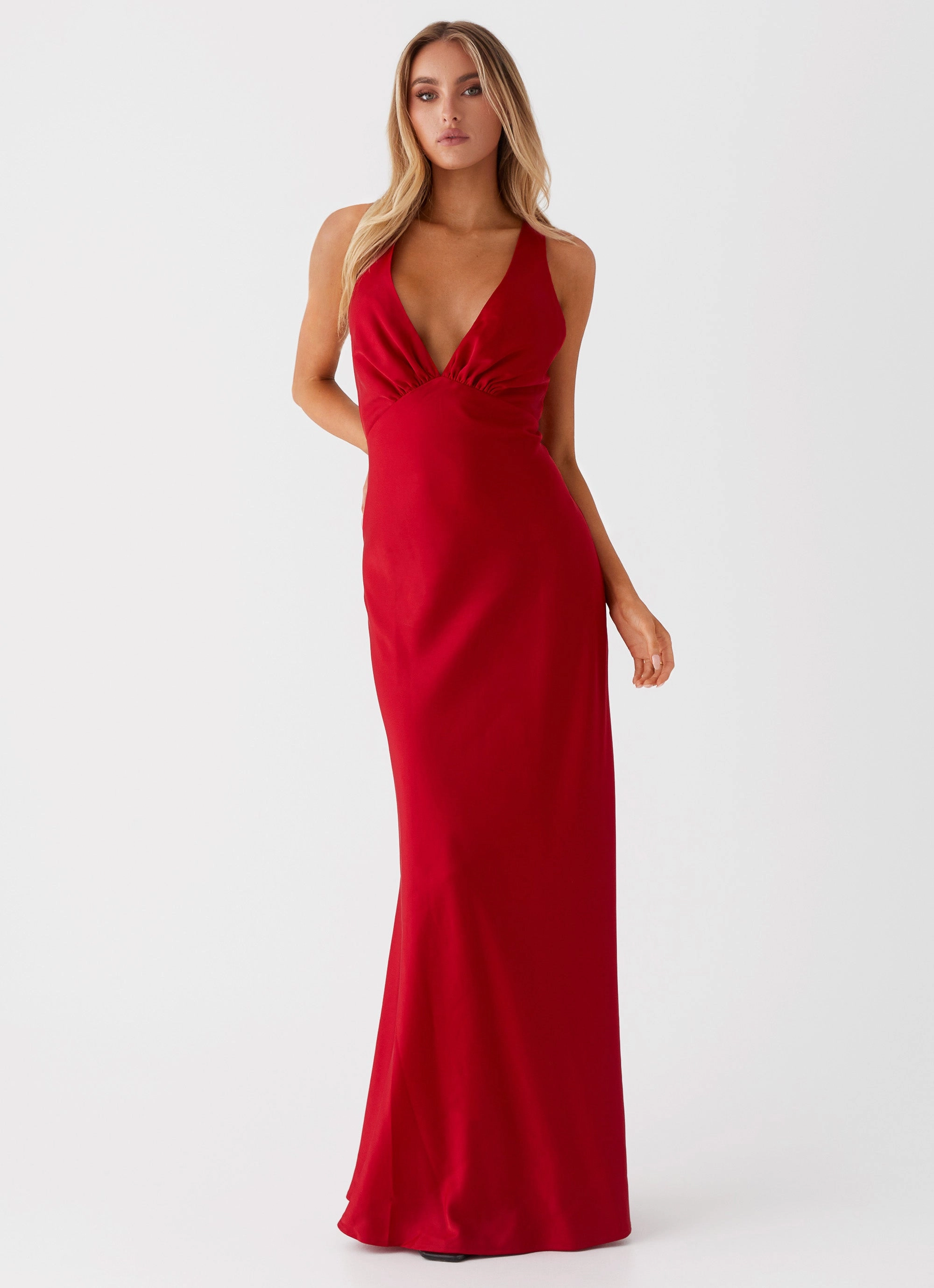 Slim Touch Slyvia Maxi Dress - Red