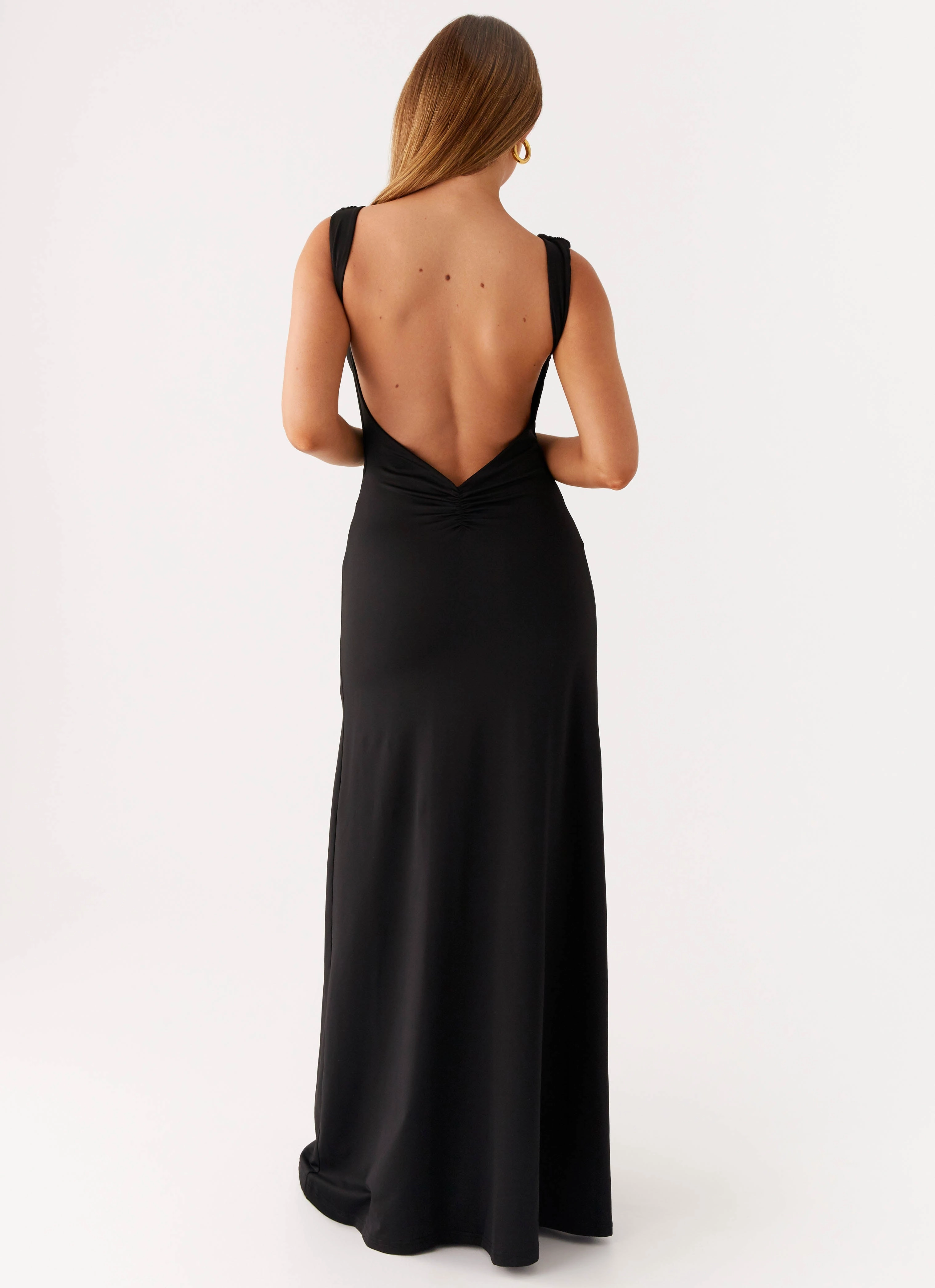Phianne Maxi Dress - Black Casual Comfort Basic Shape