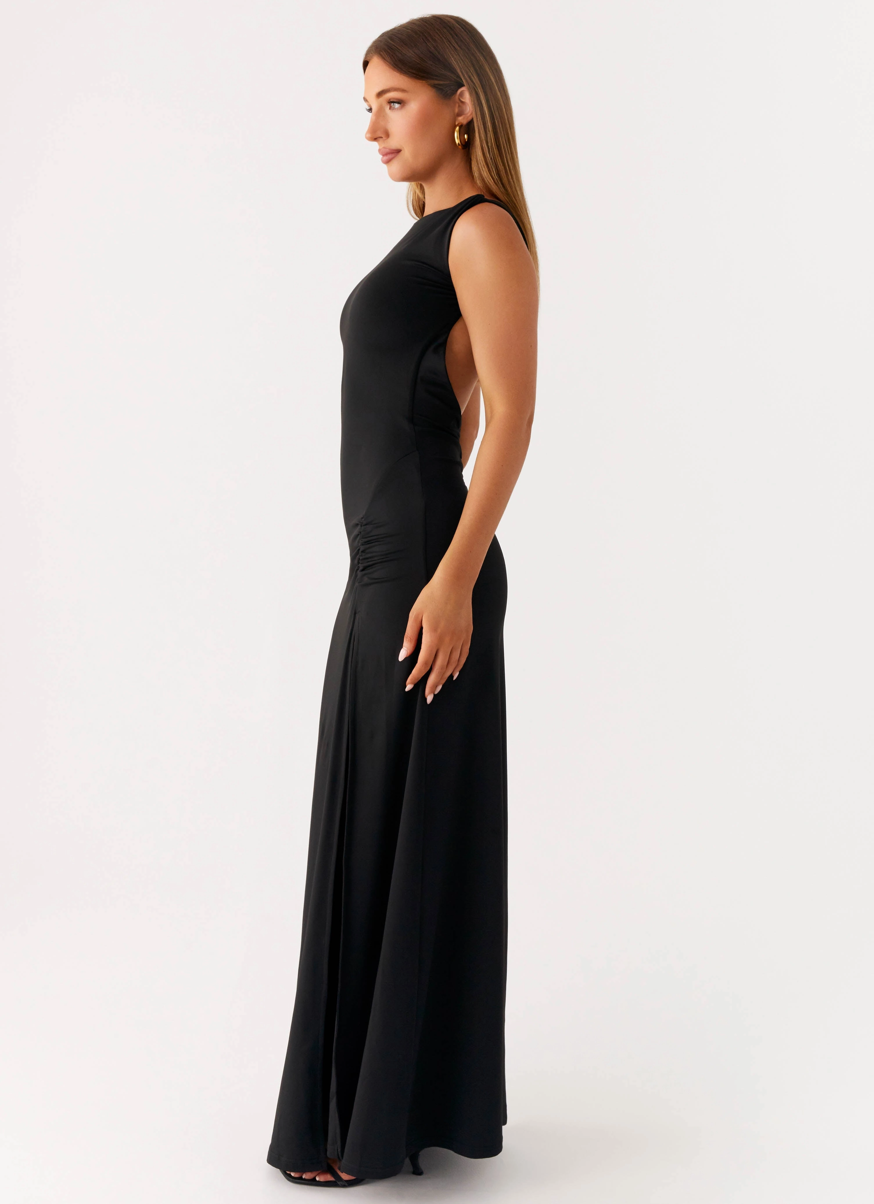 Chilly Day Comfort Phianne Maxi Dress - Black