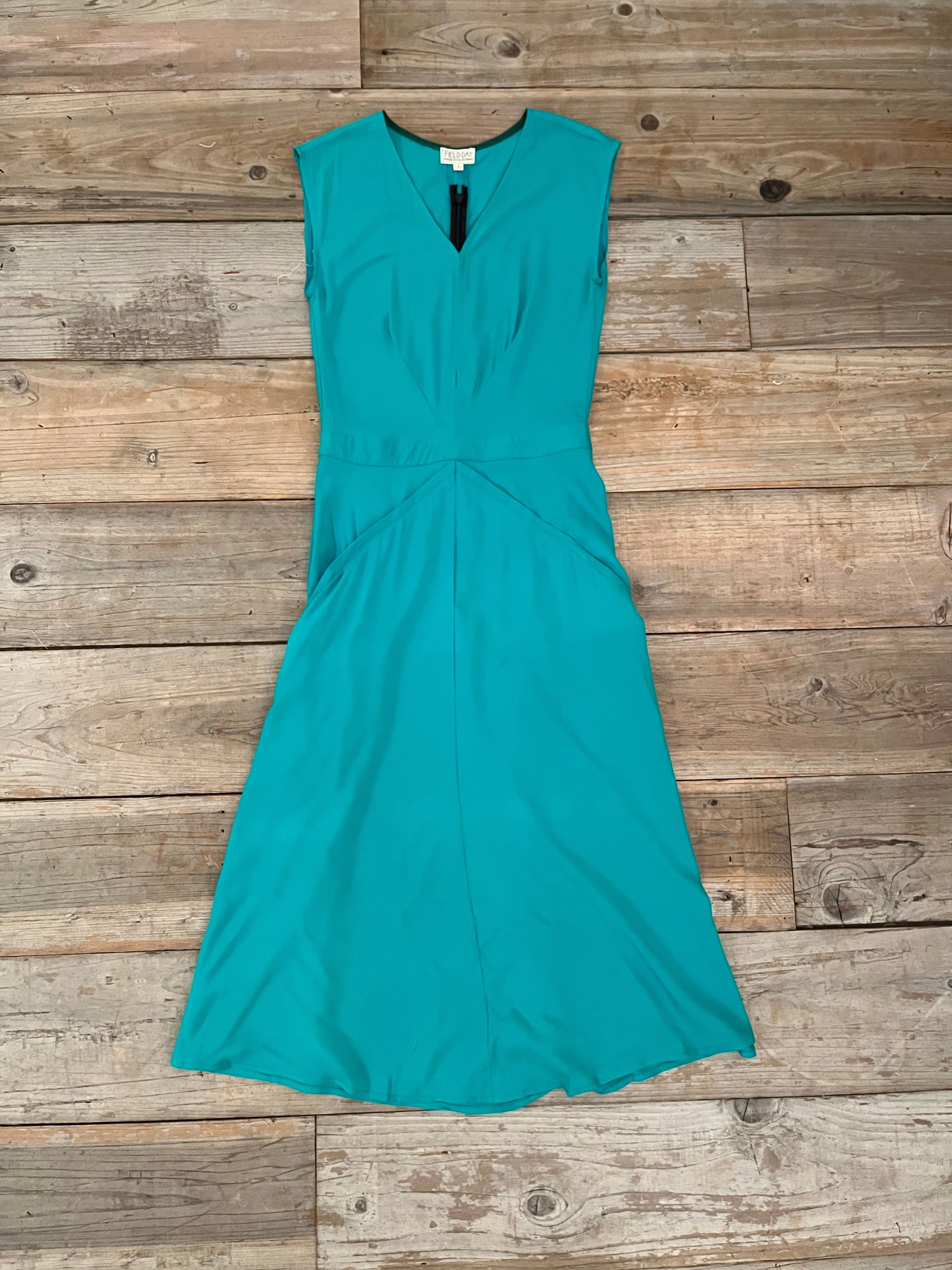 Neutral Feel Xena Dress in Teal Challis
