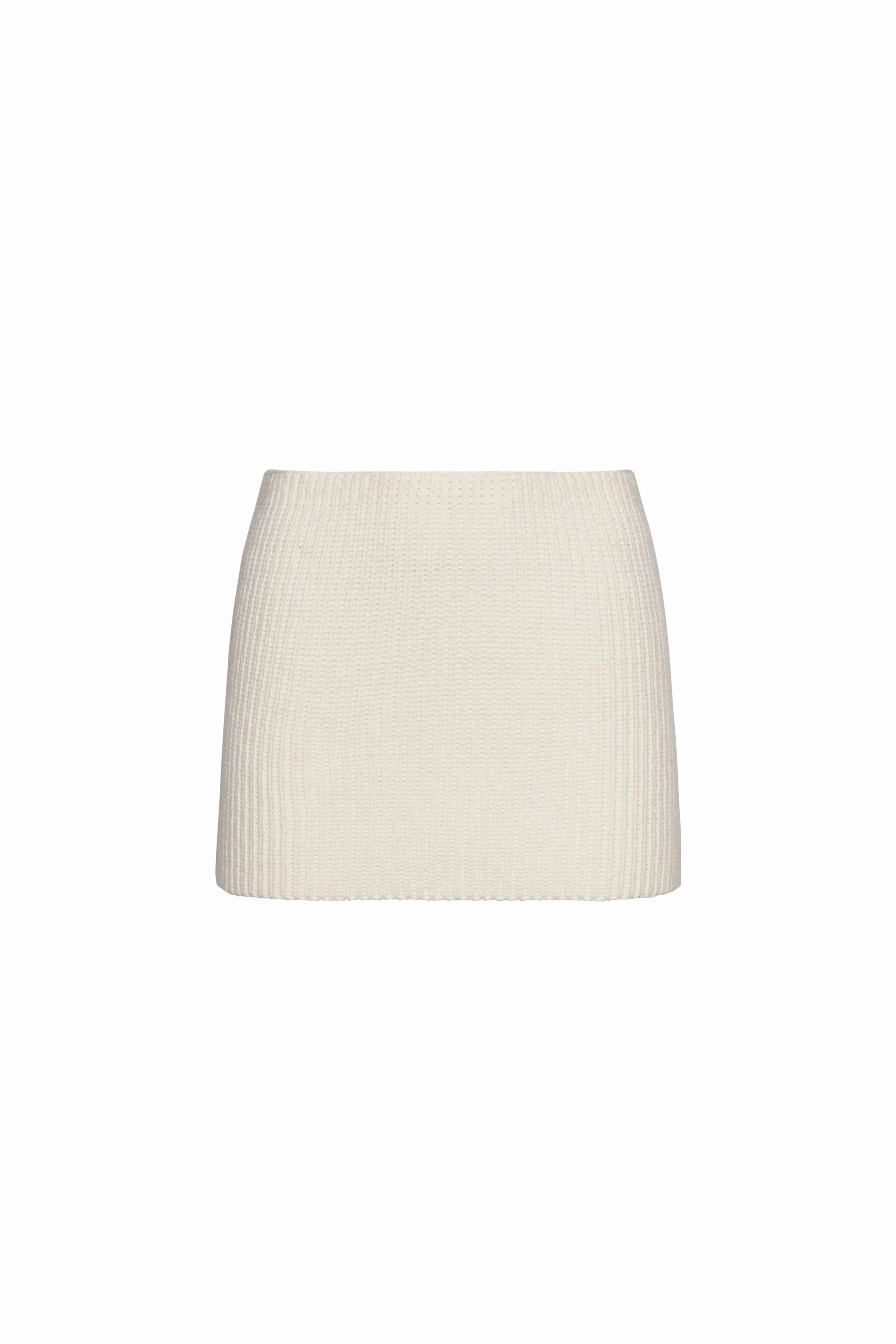 Guizio X Champion Rib Knit Mini Skirt Statement Fashion Double Stitched