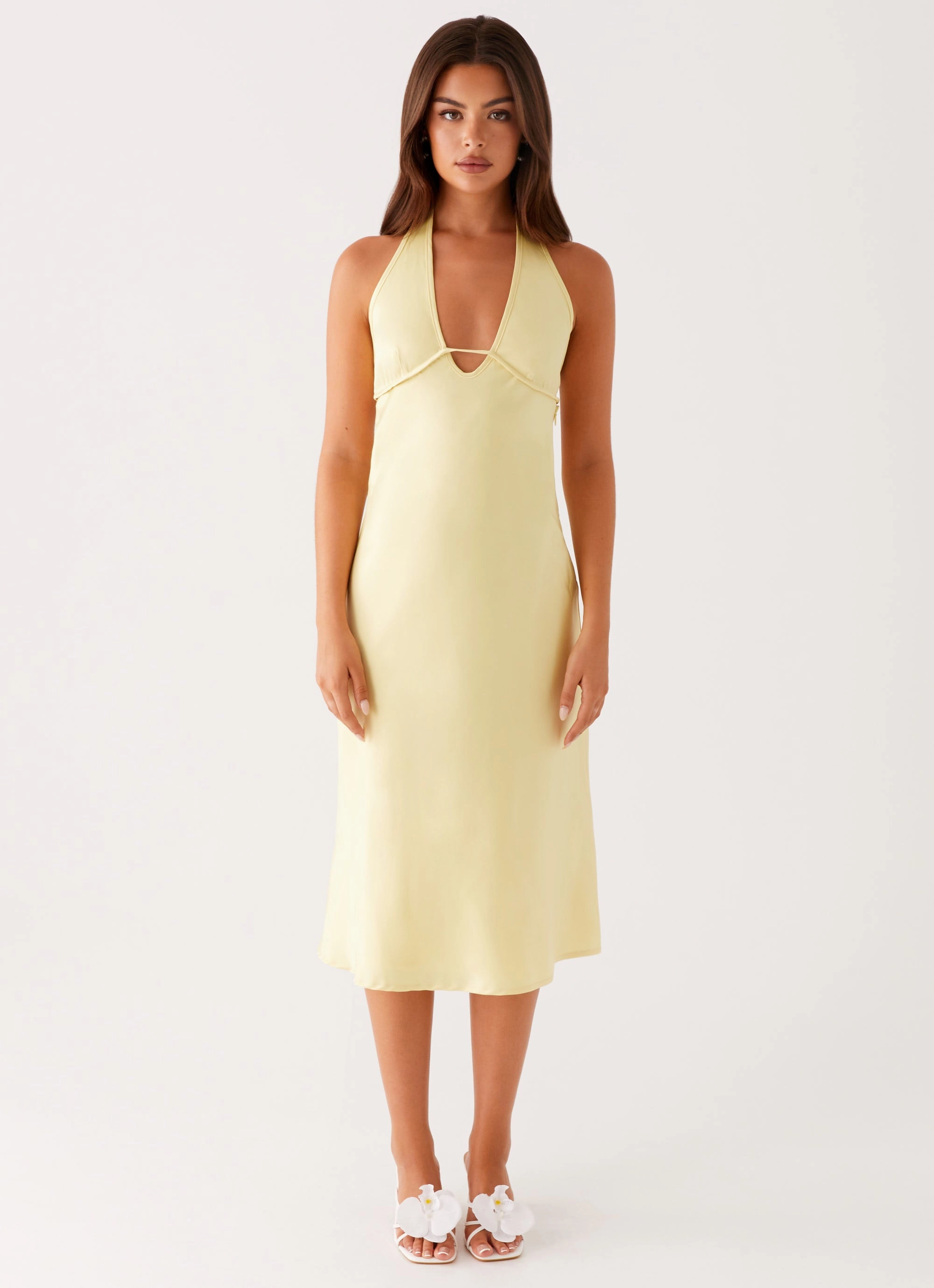 Davies Midi Dress - Yellow warm tones Body Safe