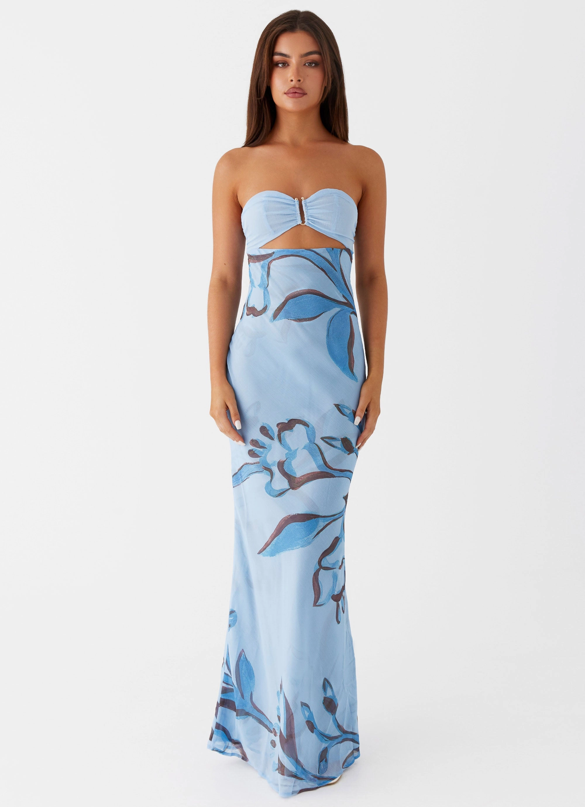 Tropicana Maxi Dress - Blue Floral Urban Favorite