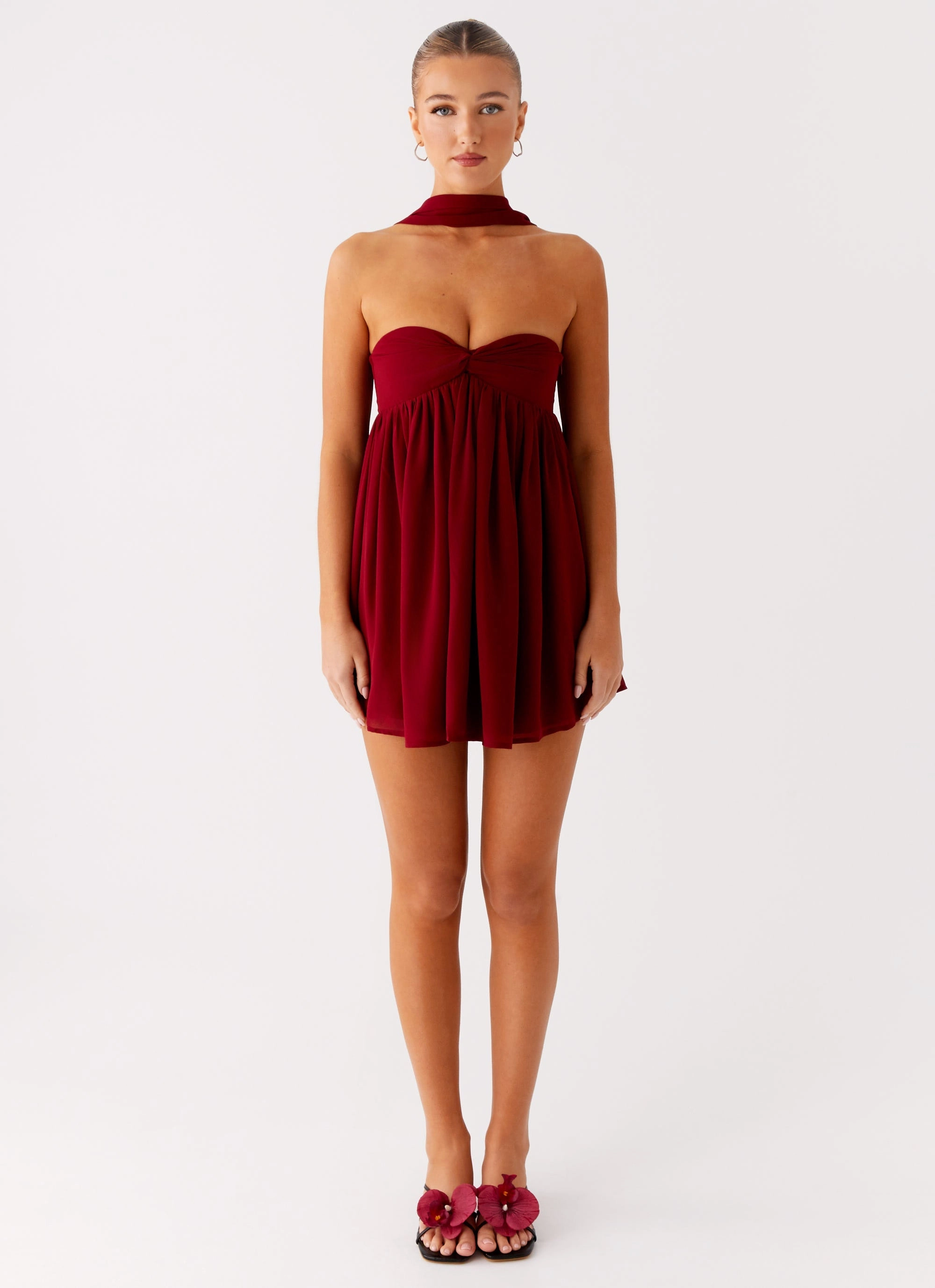 Saturn Mini Dress - Maroon Breezy Look Style Innovation