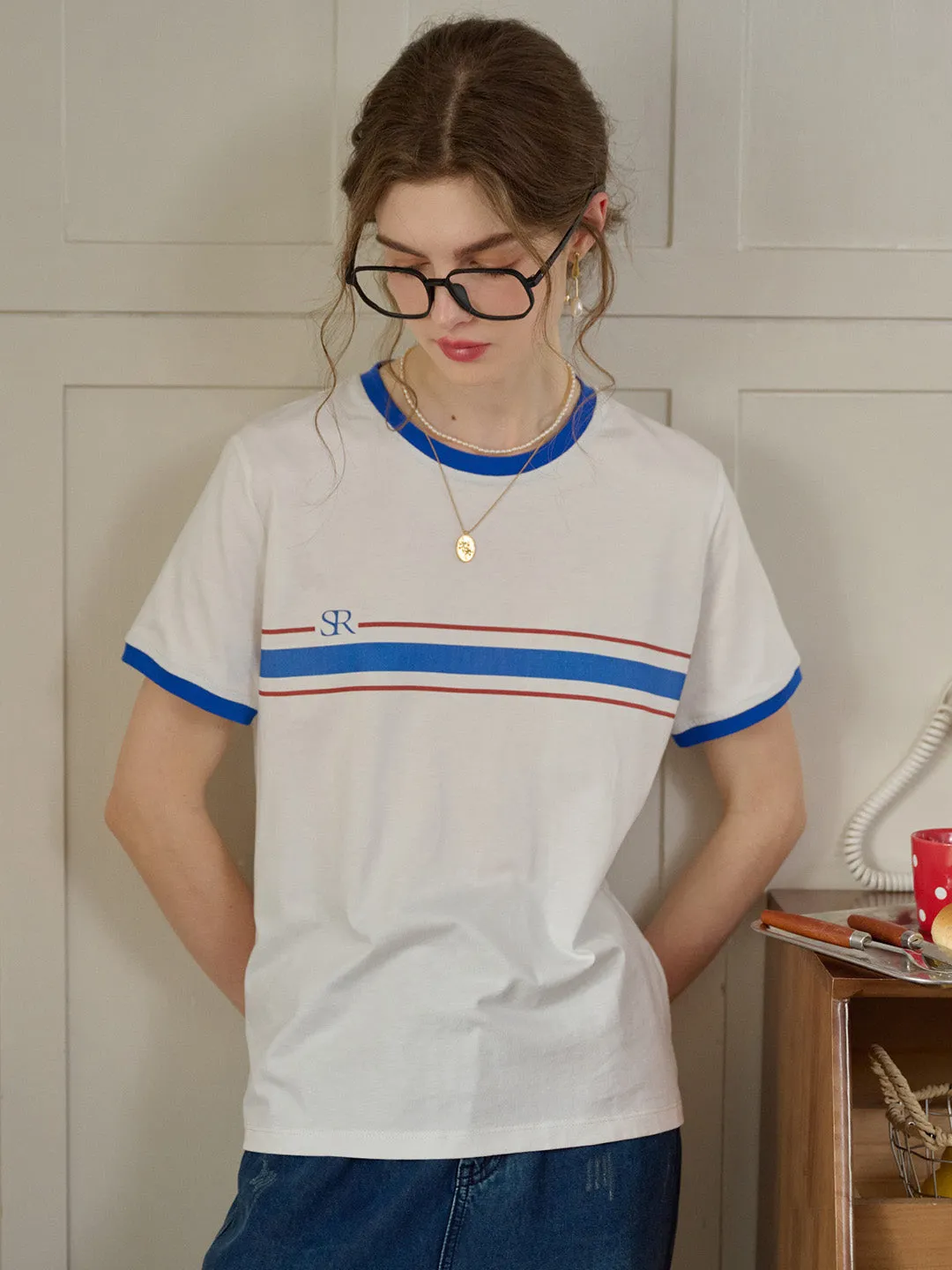 ??Final Sale??Allison Round Neck 100% Cotton T-shirt Modular Layering System UPF Protective Fabric