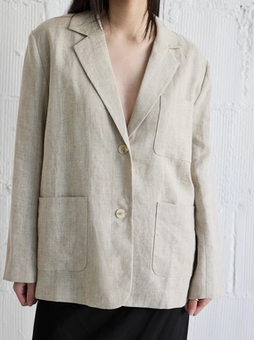 Wind Shield Versatile Design Malia Blazer - Natural