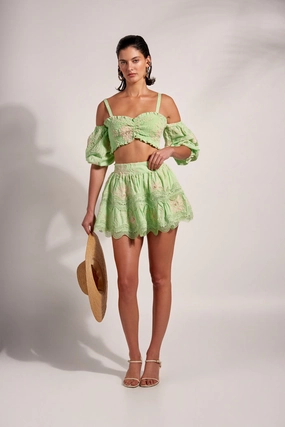 UVProtectionCoating NALU MINI SKIRT GREEN