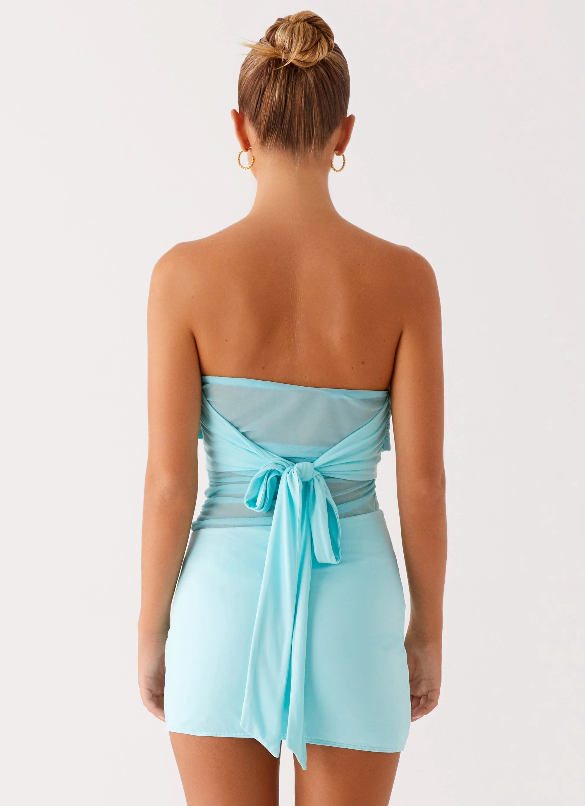 Easy Layer Lita Twist Mini Dress - Turquoise