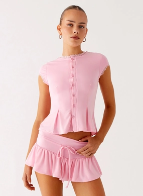 Landon Button Up Top - Pink AirflowOptimized Design Simple Dress