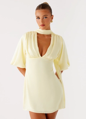 Mary Mini Dress - Yellow Personality Style On-The-Go Outfit