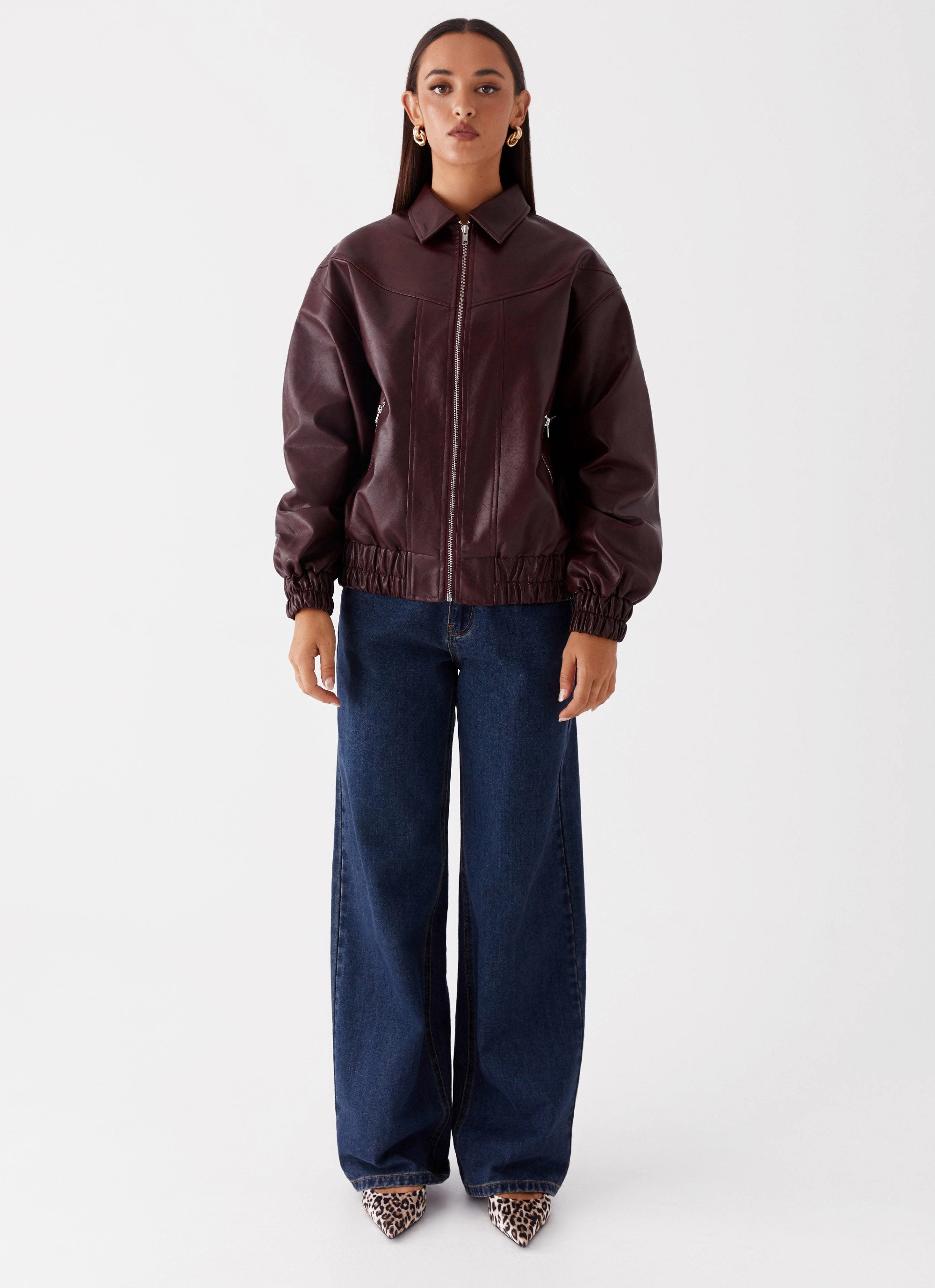 Art Pullover Holland Bomber Jacket - Wine