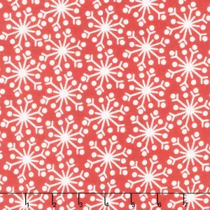 Snowdays Flannel - Snowflake Red Yardage