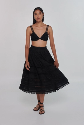 CAMILA MIDI SKIRT BLACK Active Design