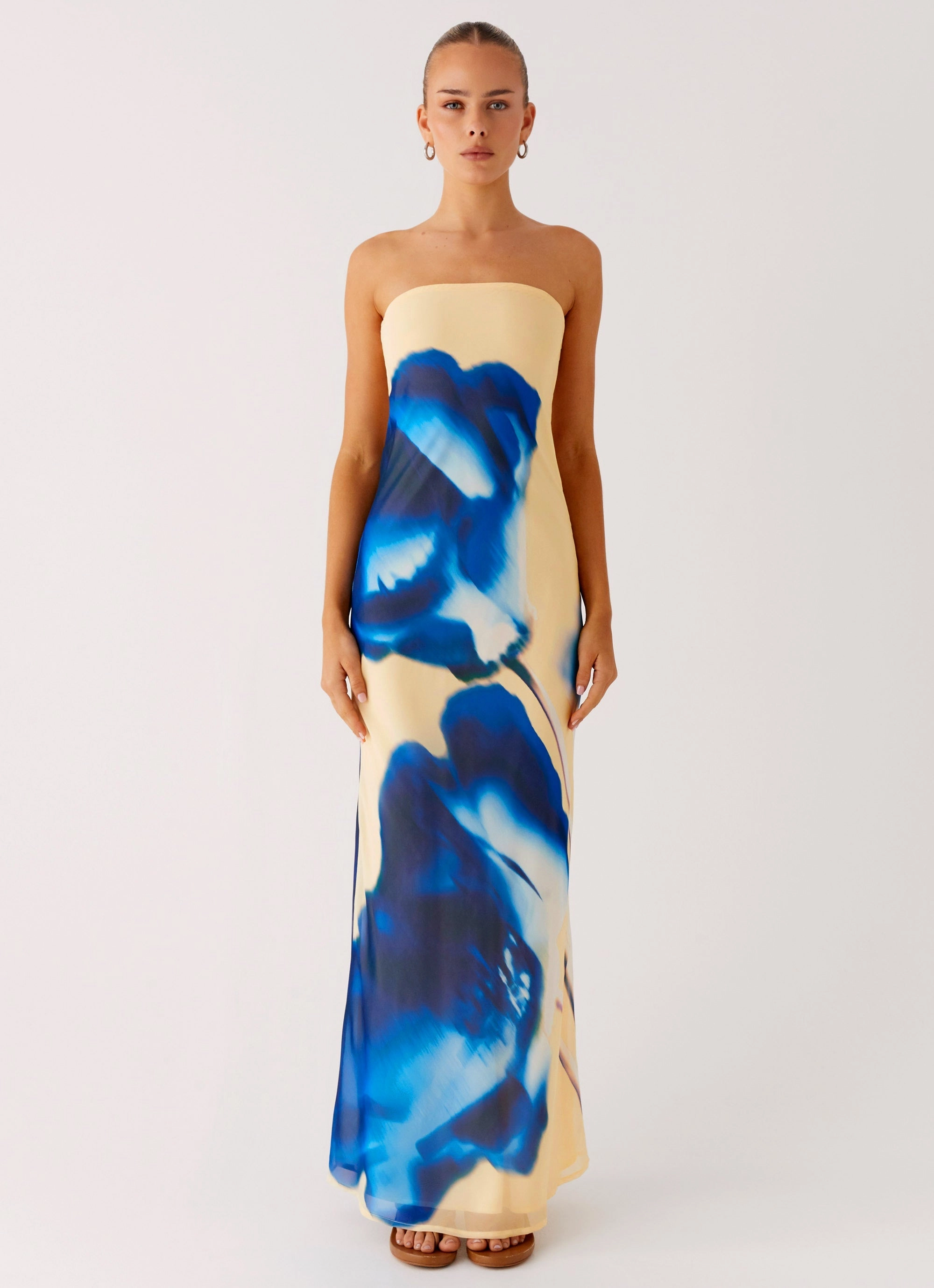 So You Say Strapless Maxi Dress - Heirloom Floral Classy Look Abrasion-resistant