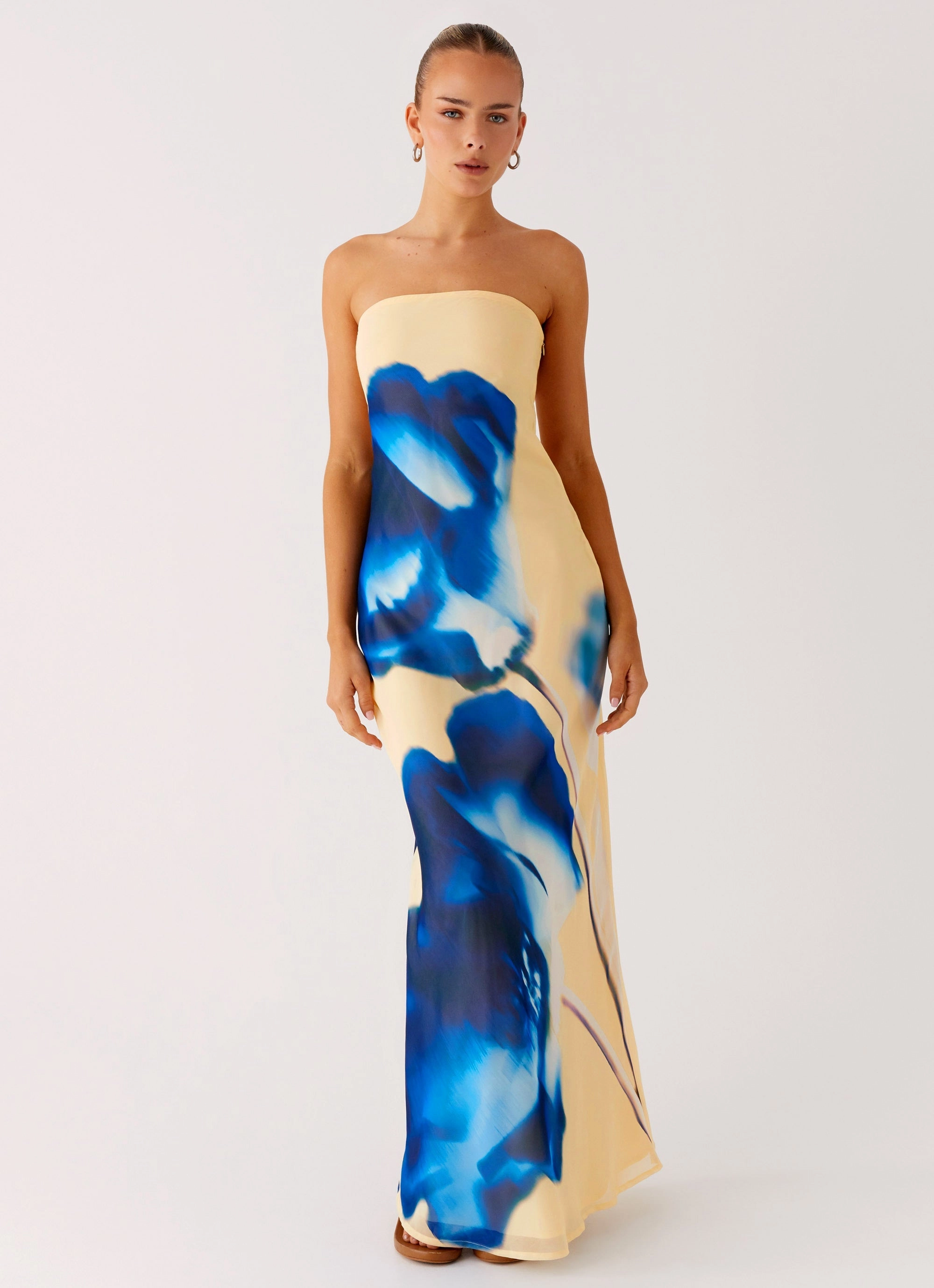 AntiPillTreatment Garden Scene So You Say Strapless Maxi Dress - Heirloom Floral