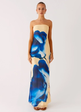 So You Say Strapless Maxi Dress - Heirloom Floral Classy Look Abrasion-resistant