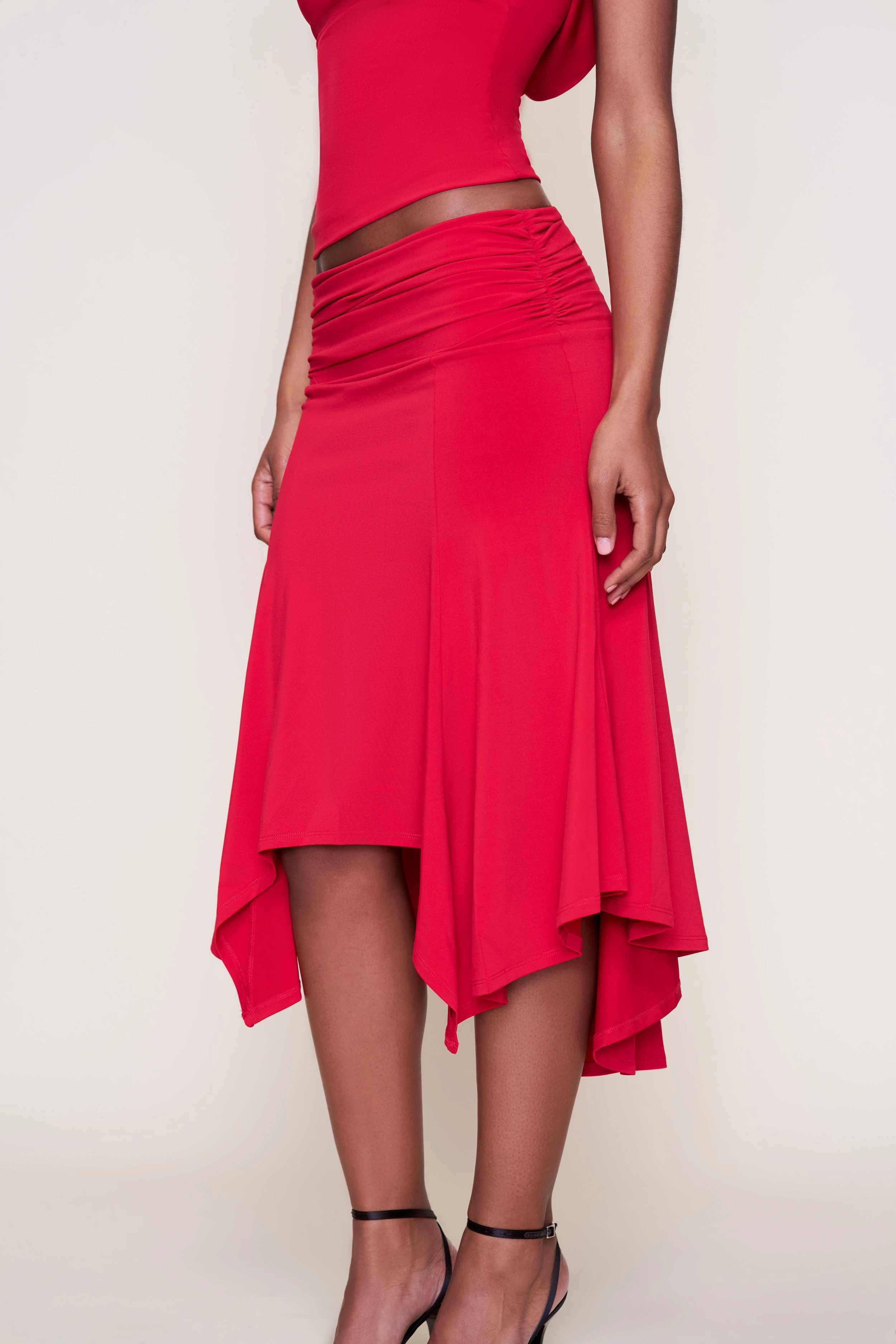 Smooth Finish Evening Outing Soffiano Skirt