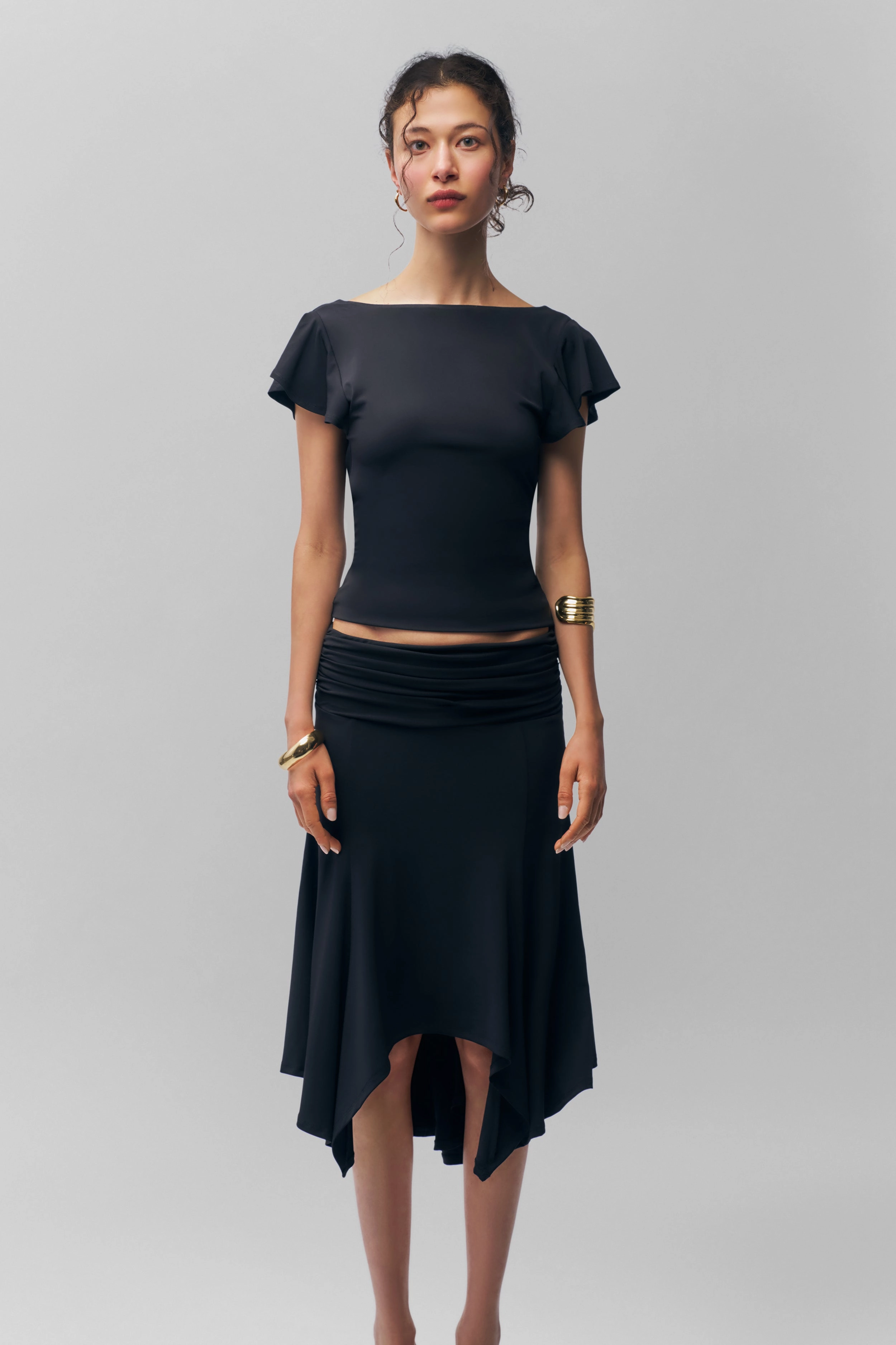 Soffiano Skirt Geometric Print Art Gallery Visit