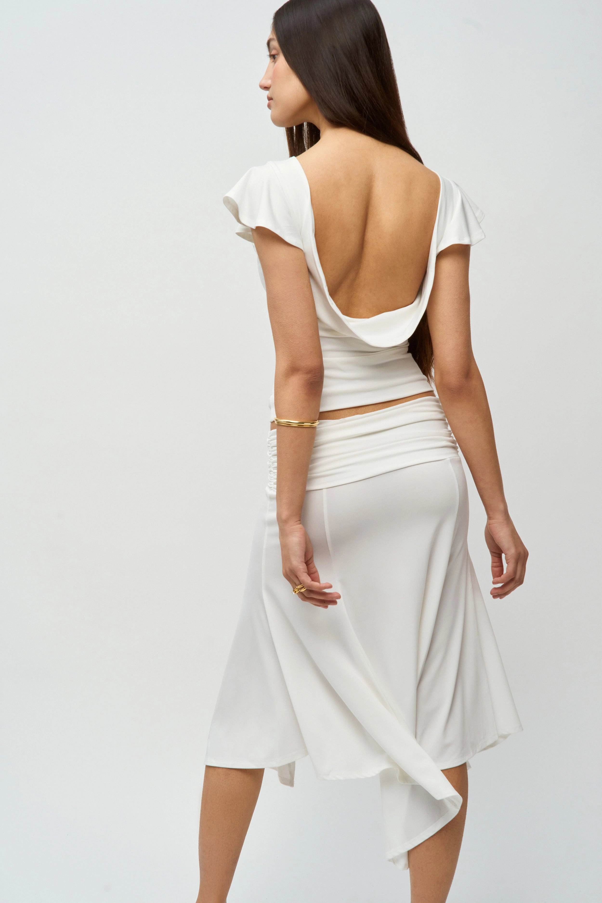 flowy silhouette Soffiano Skirt