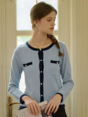 ??Final Sale??Willa Round Neck Knitted Cardigan Tagless Neckline Design LowMaintenance Fabric