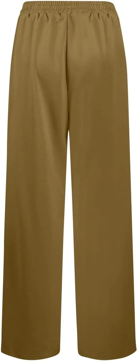 Soft Pajama Pants for Women, Wide Leg Comfy Casual Lounge Baggy Sweatpants Drawstring Workout Pants Pockets