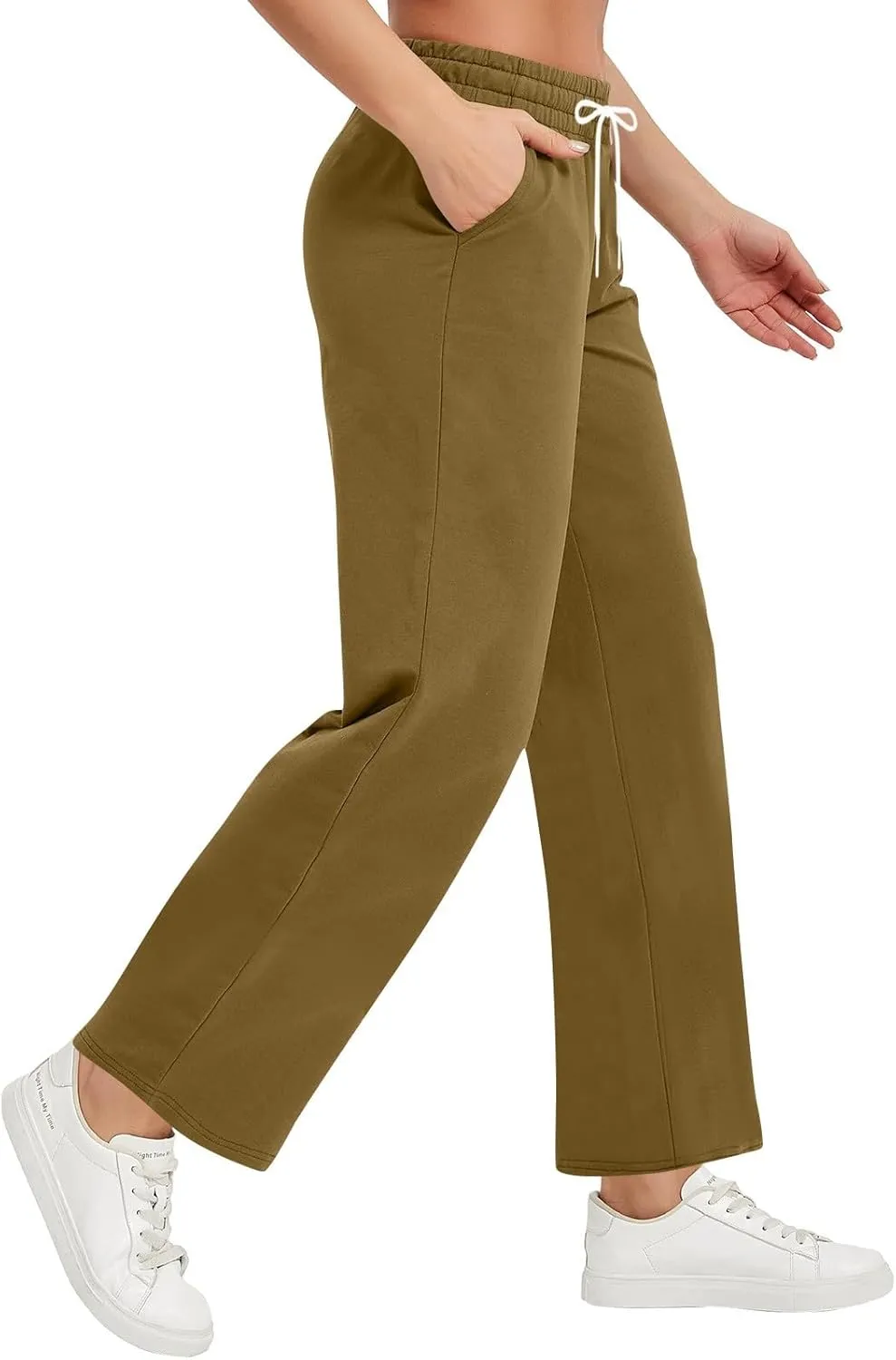Soft Pajama Pants for Women, Wide Leg Comfy Casual Lounge Baggy Sweatpants Drawstring Workout Pants Pockets