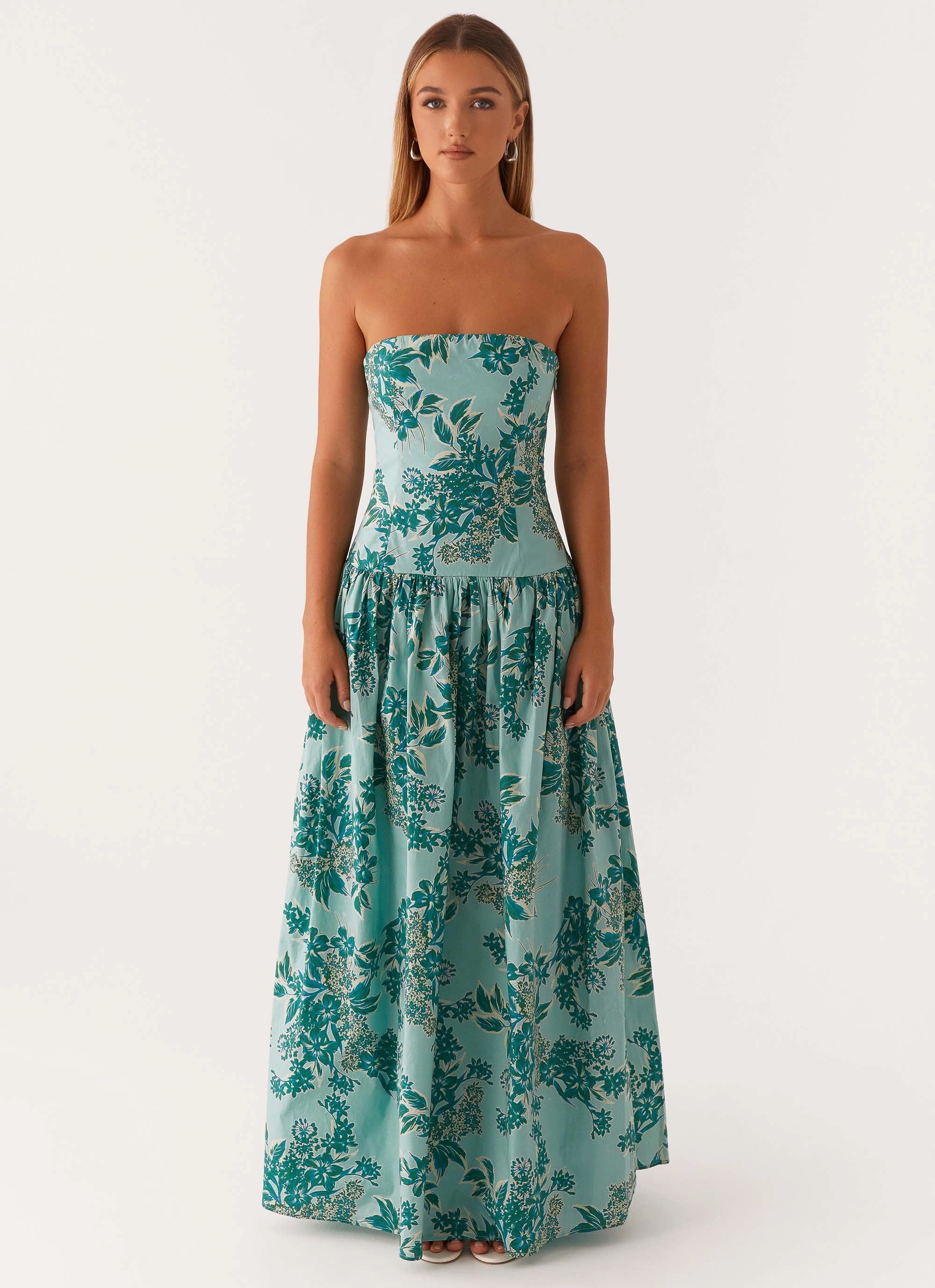 Workwear ConvertibleNeckline Andorra Maxi Dress - Cloud Nine Floral